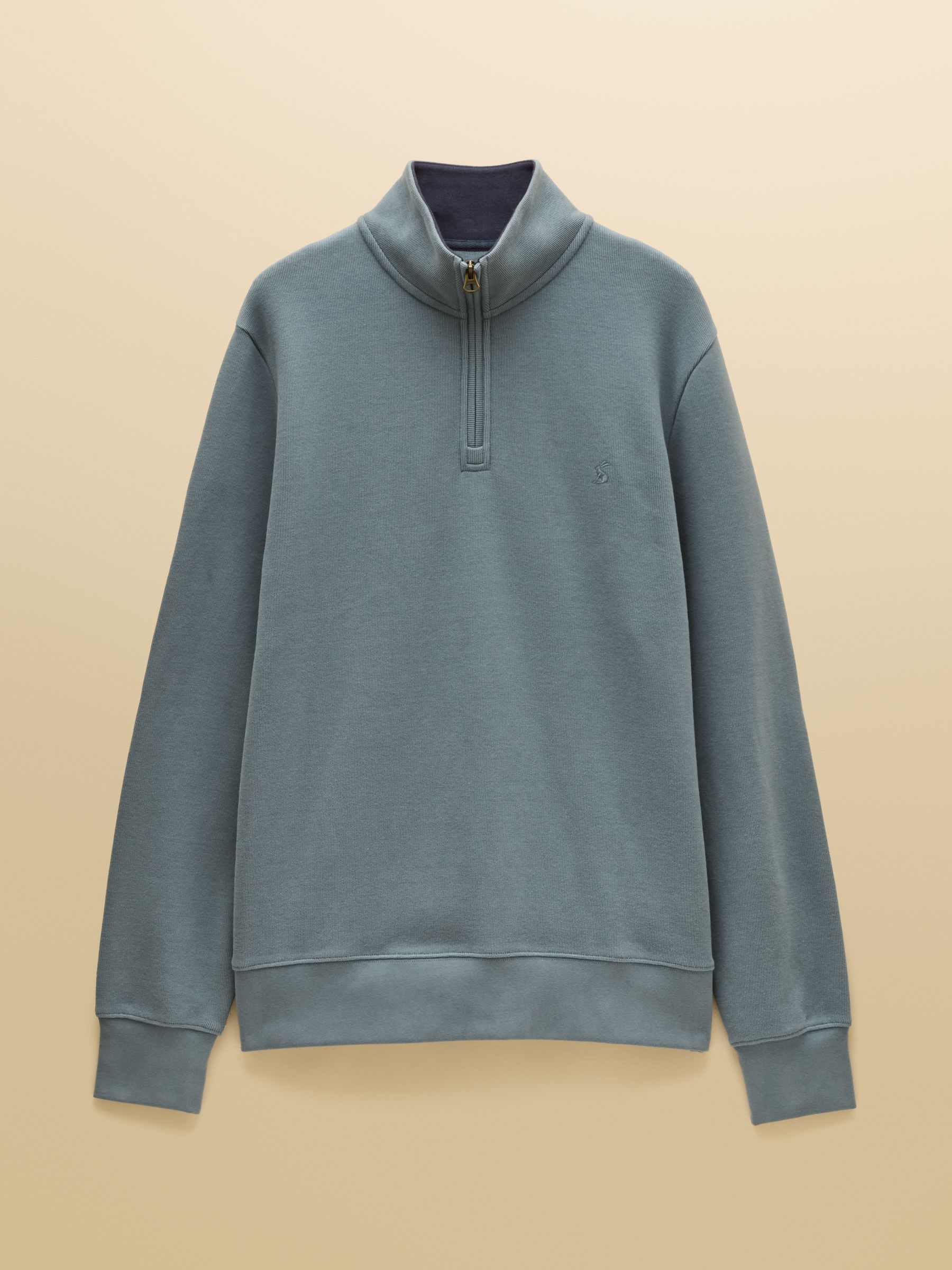 Blue Alistair French Rib Quarter Zip Sweatshirt - Image 6 of 6