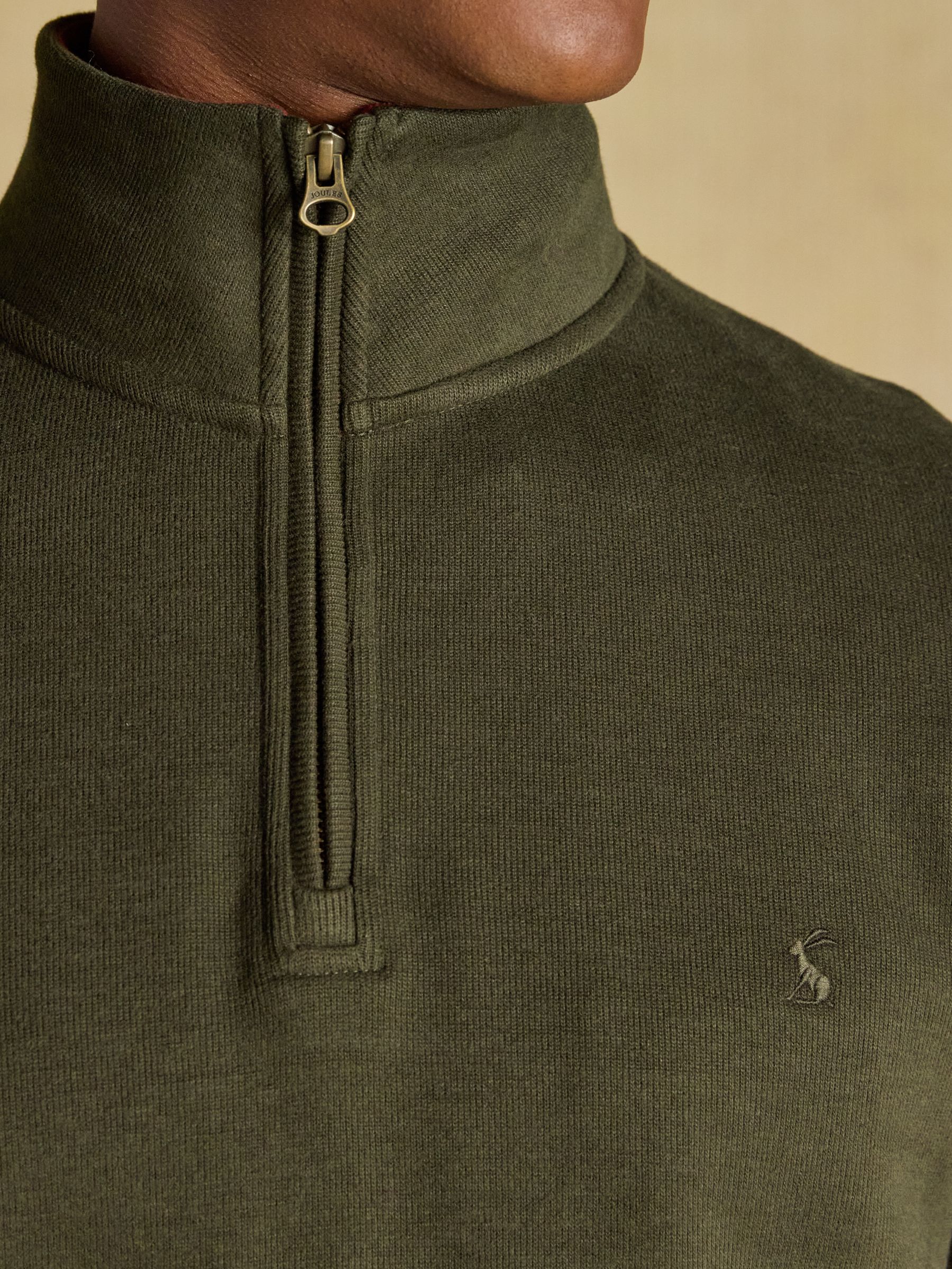 Alistair Green French Ribbed Quarter Zip Sweatshirt - Image 5 of 9
