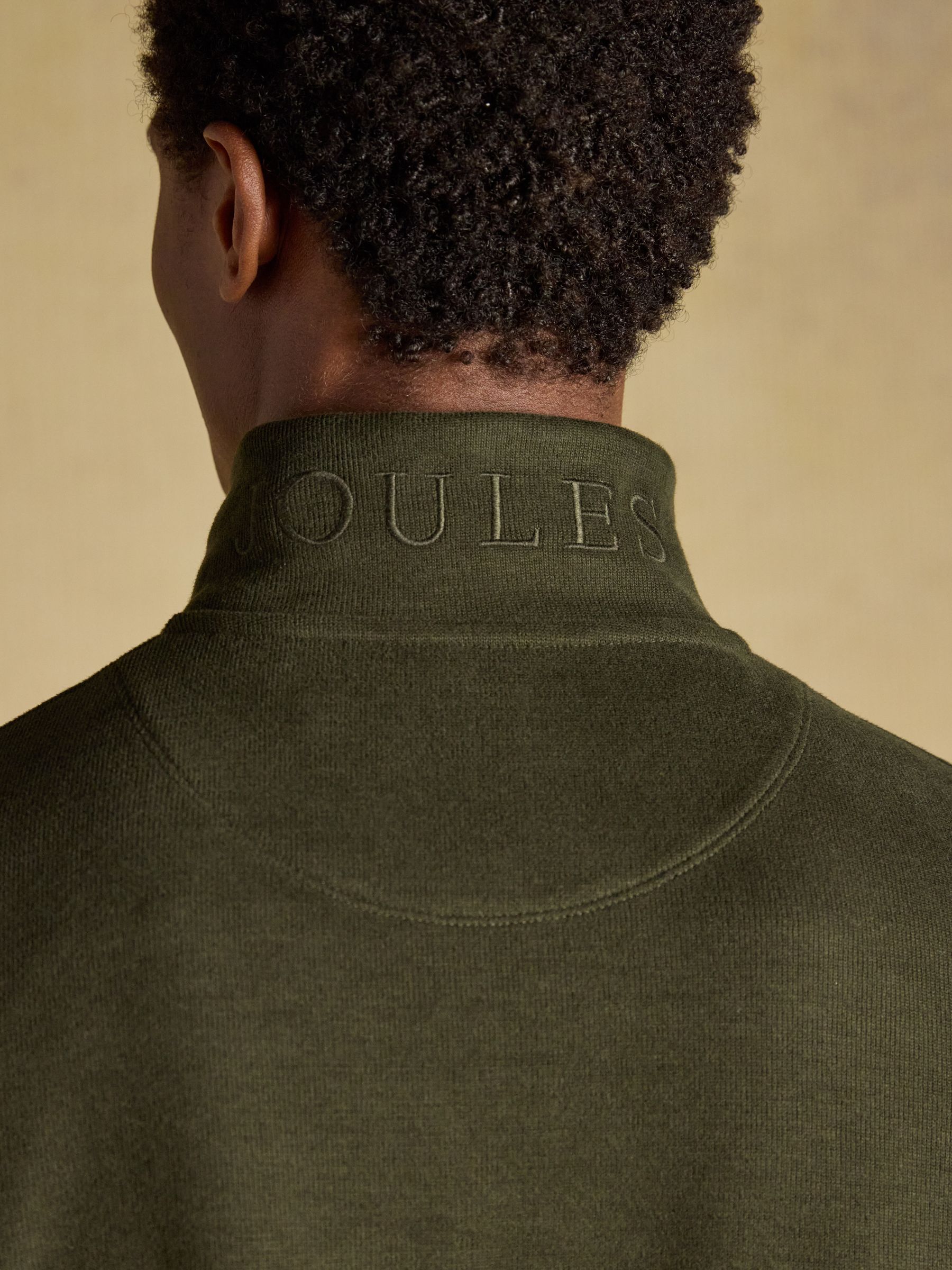Alistair Green French Ribbed Quarter Zip Sweatshirt - Image 8 of 9