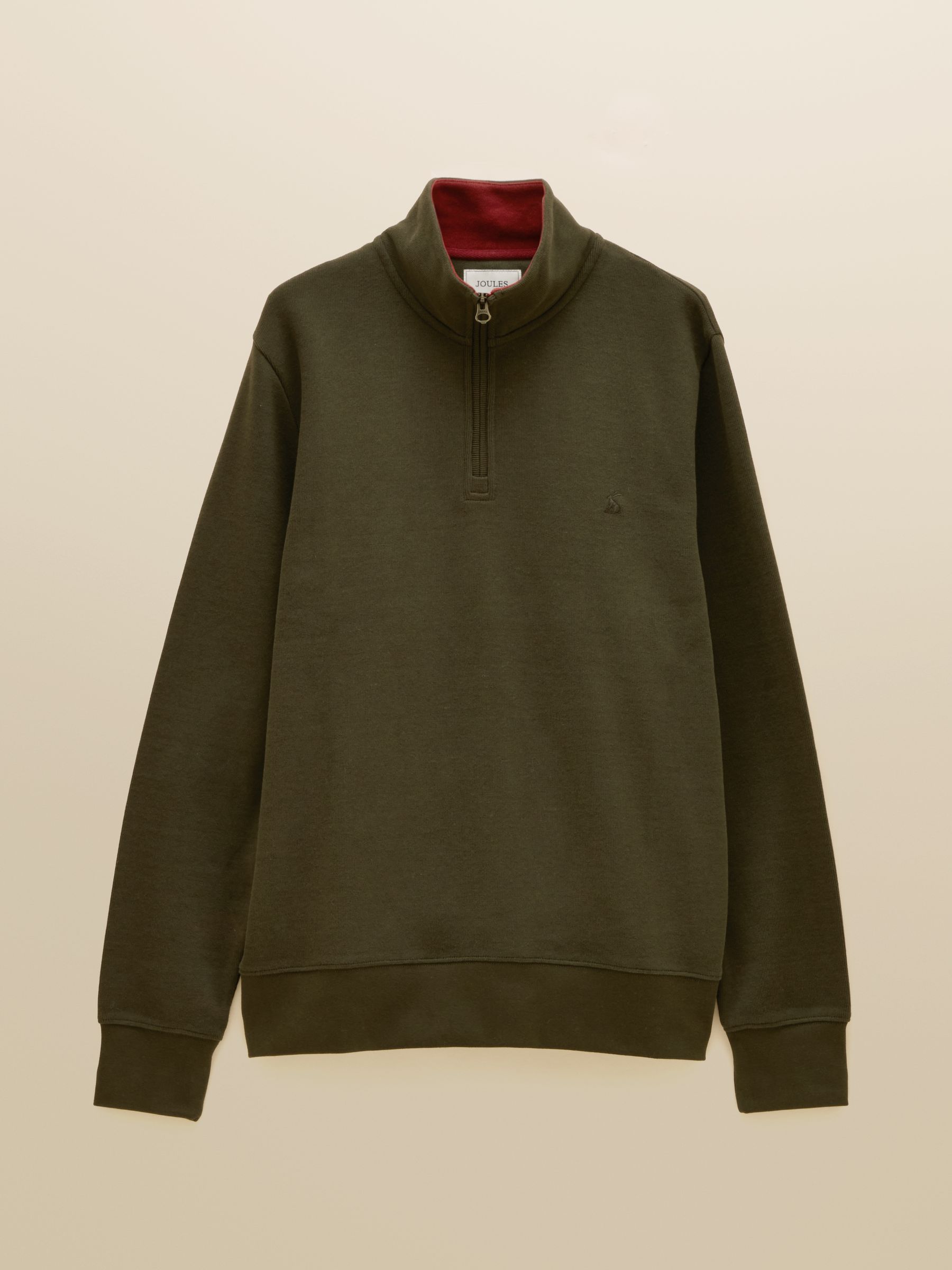 Alistair Green French Ribbed Quarter Zip Sweatshirt - Image 9 of 9