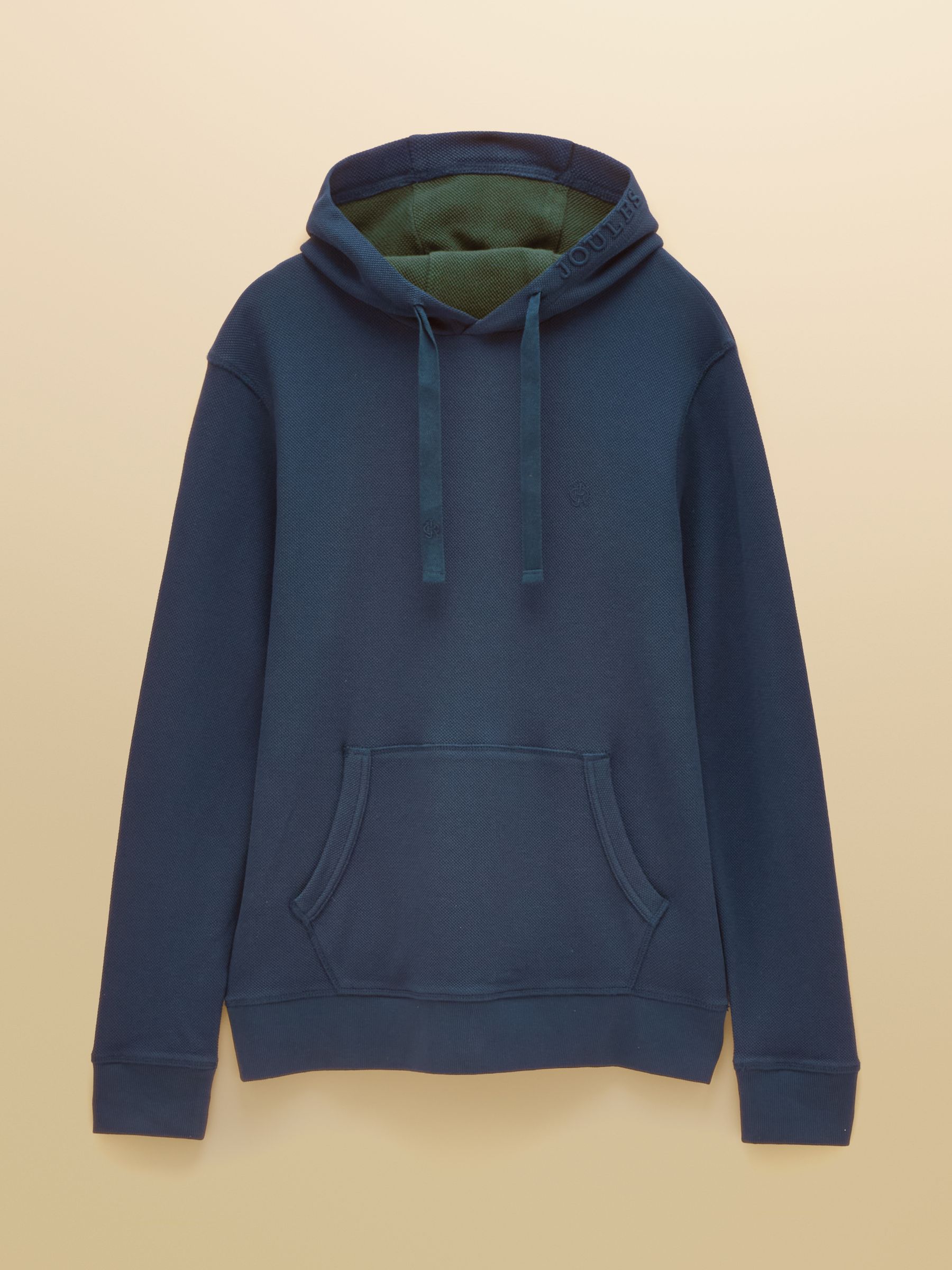 Pique Navy Cotton Hoodie - Image 8 of 8 Pique Navy Cotton Hoodie - Image 8 of 8