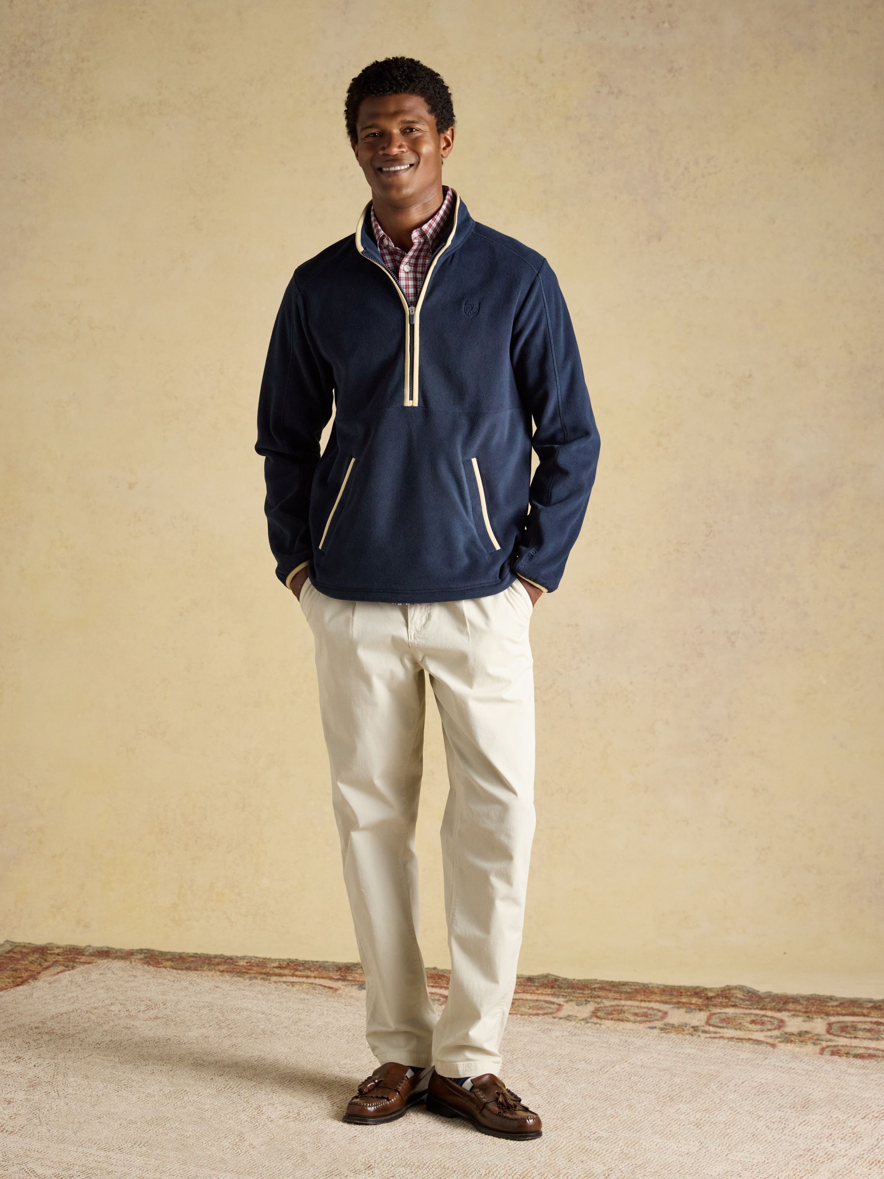 Navy Lightweight Half Zip Fleece - Image 5 of 8