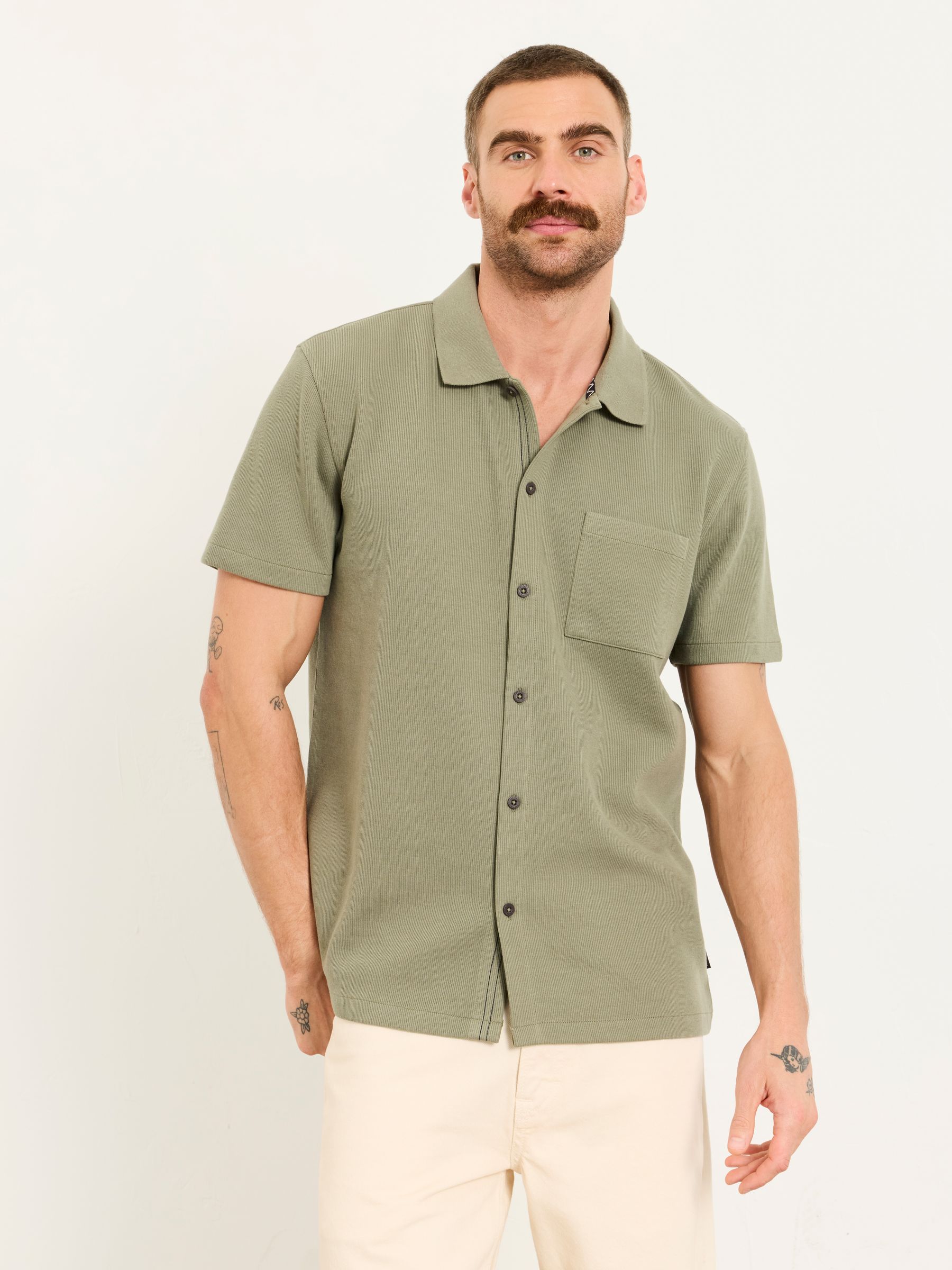 Ayr Green Haze Ribbed Shirt - Image 5 of 6
