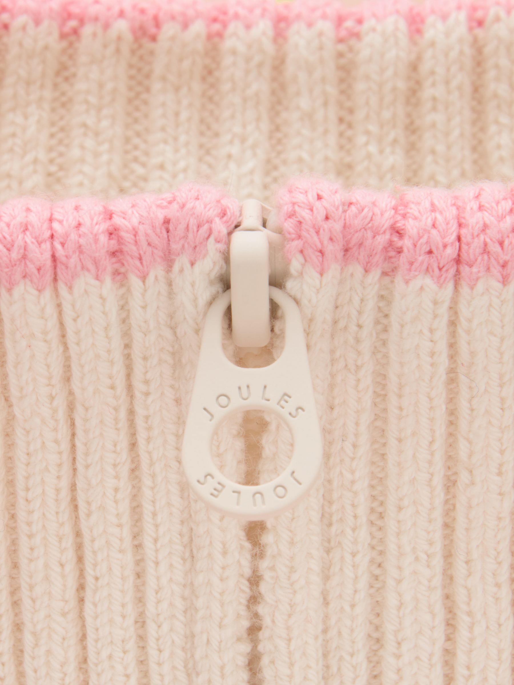 Girls' Buckley Pink Horse Striped Collared Knitted Jumper - Image 6 of 7