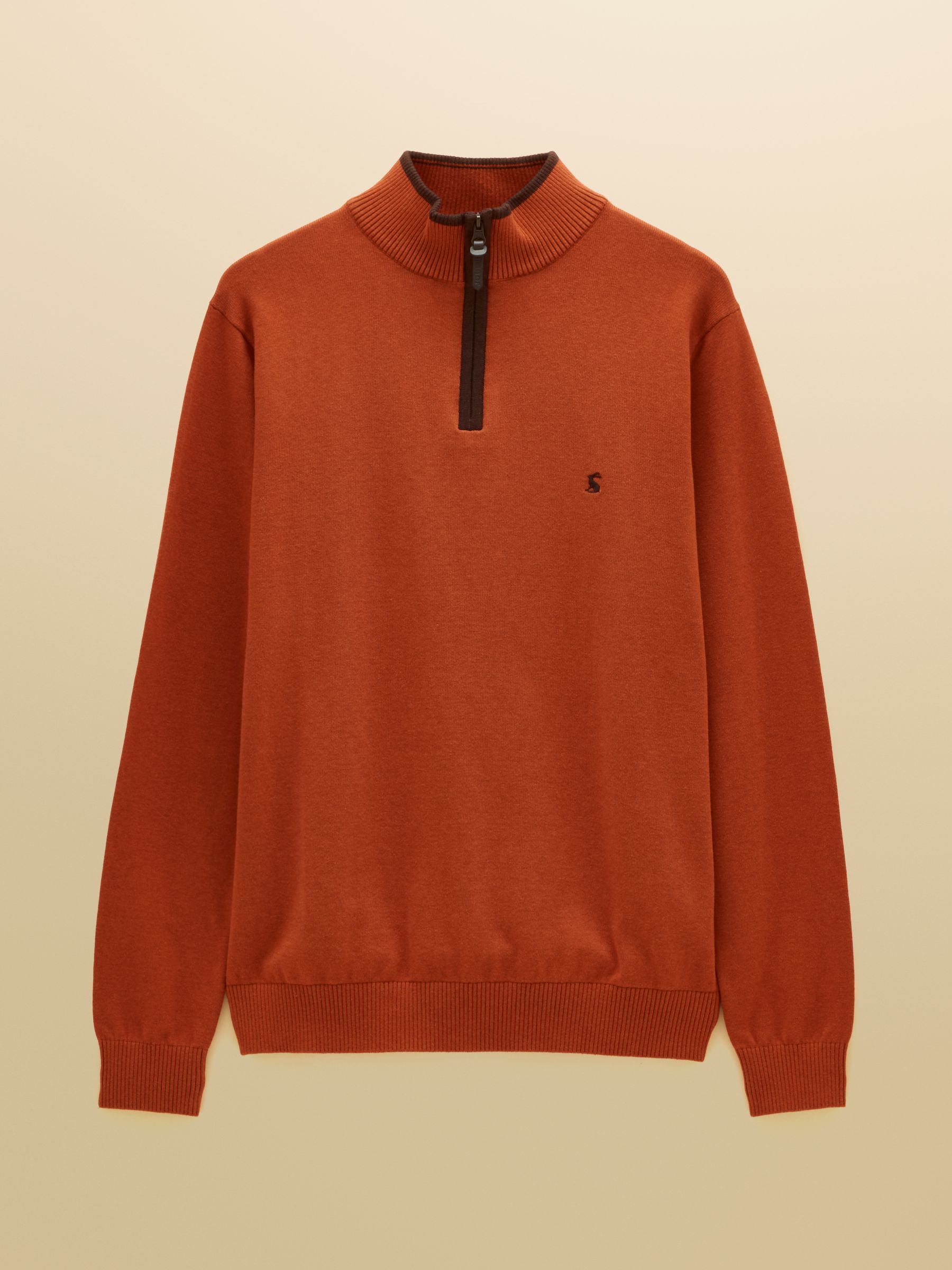 Hillside Orange Quarter Zip Knitted Jumper - Image 7 of 7