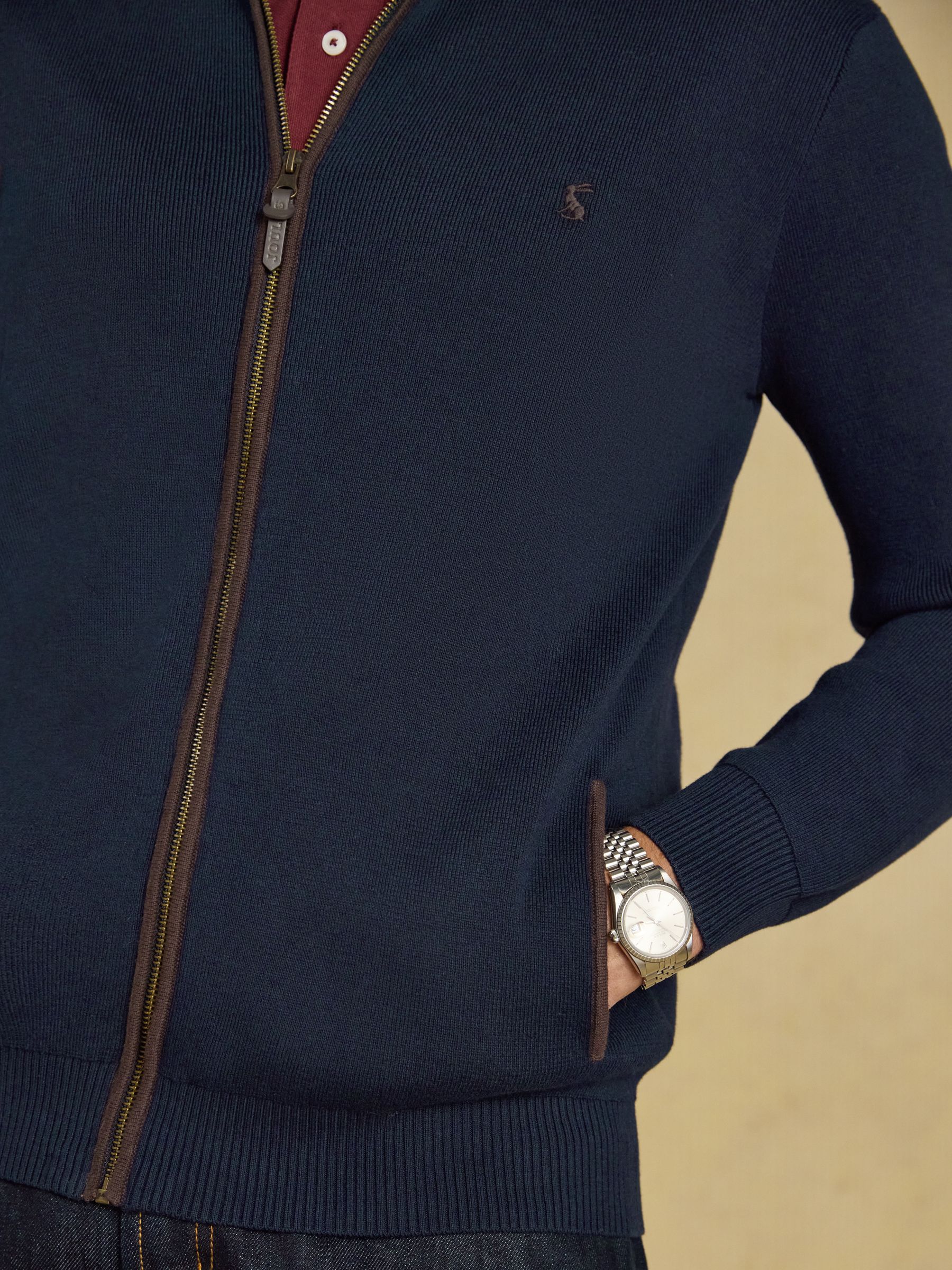 Hillside Navy Knitted Cardigan - Image 5 of 7