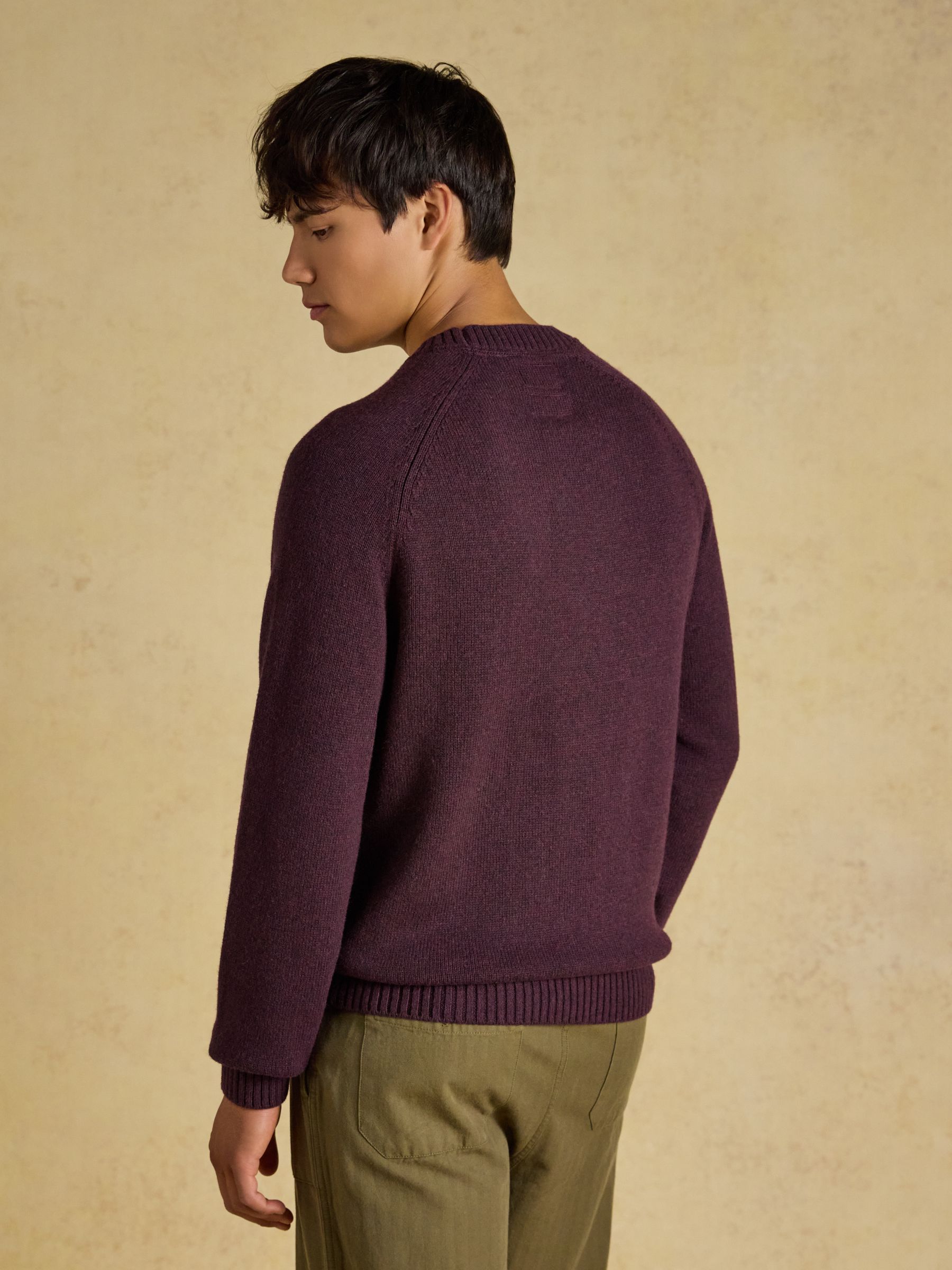 Intarsia Crew Neck Purple Jonty Fox Jumper - Image 2 of 8