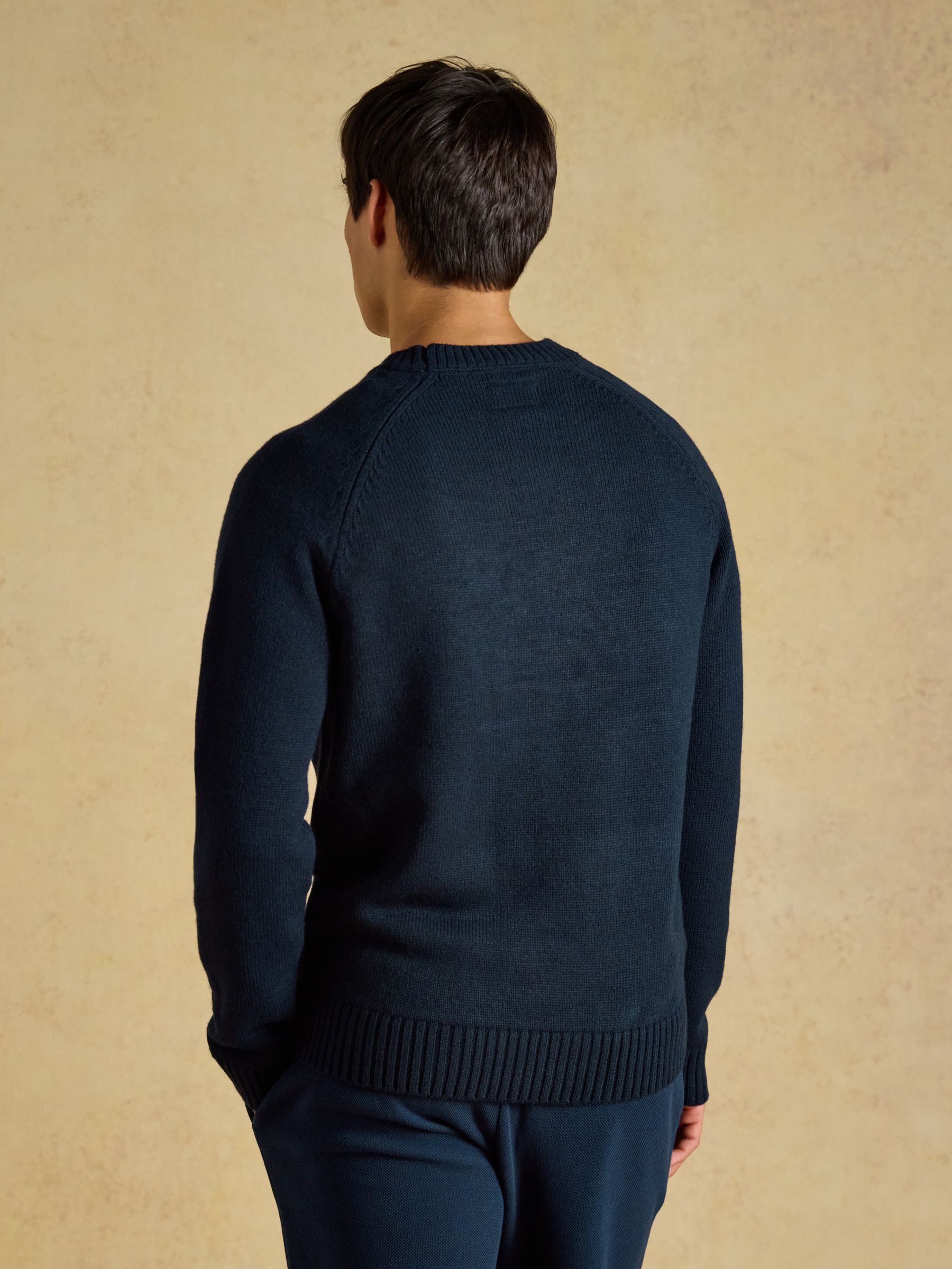 Intarsia Crew Neck Navy Fish Jumper - Image 2 of 7