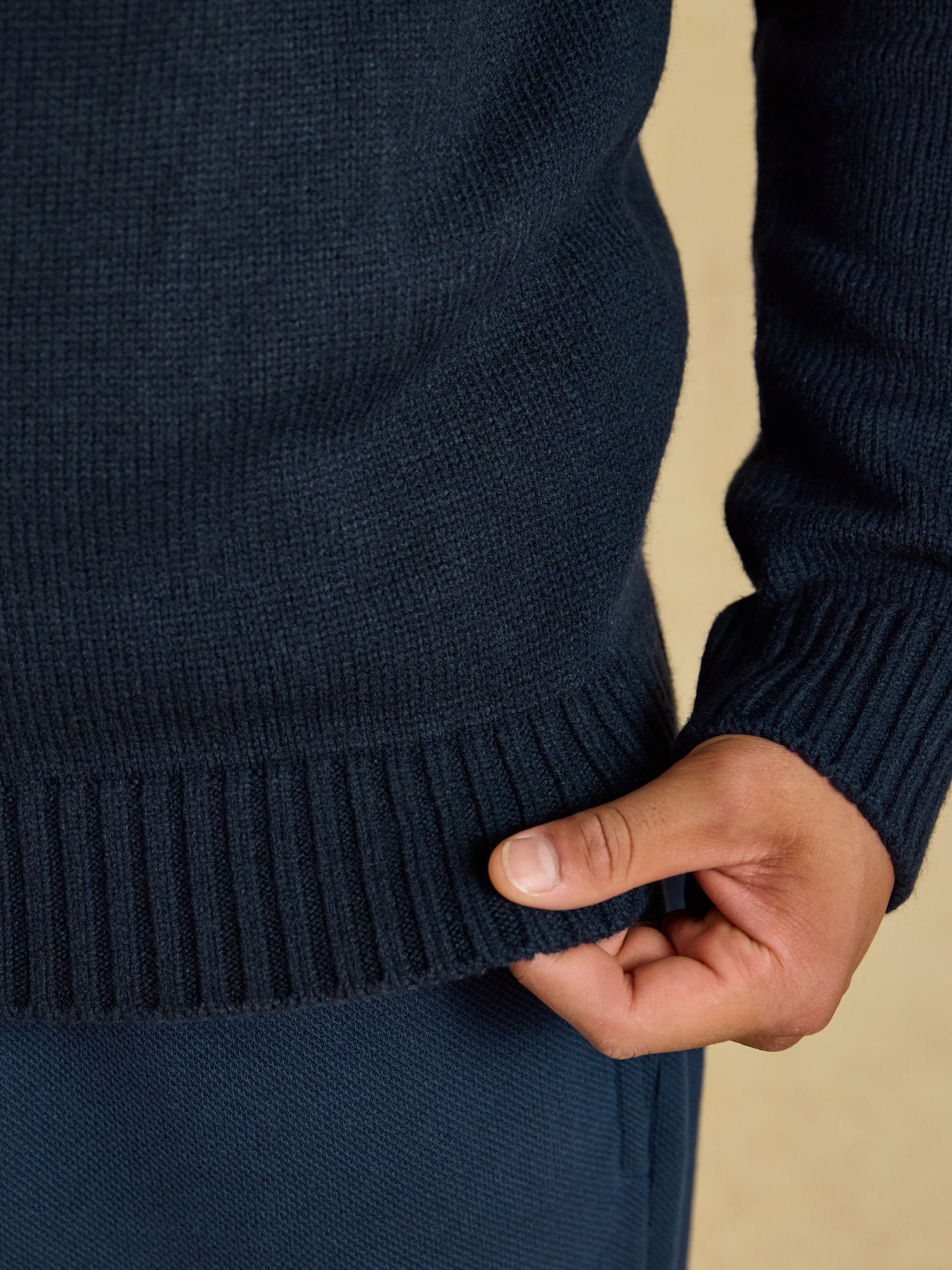 Intarsia Crew Neck Navy Fish Jumper - Image 5 of 7
