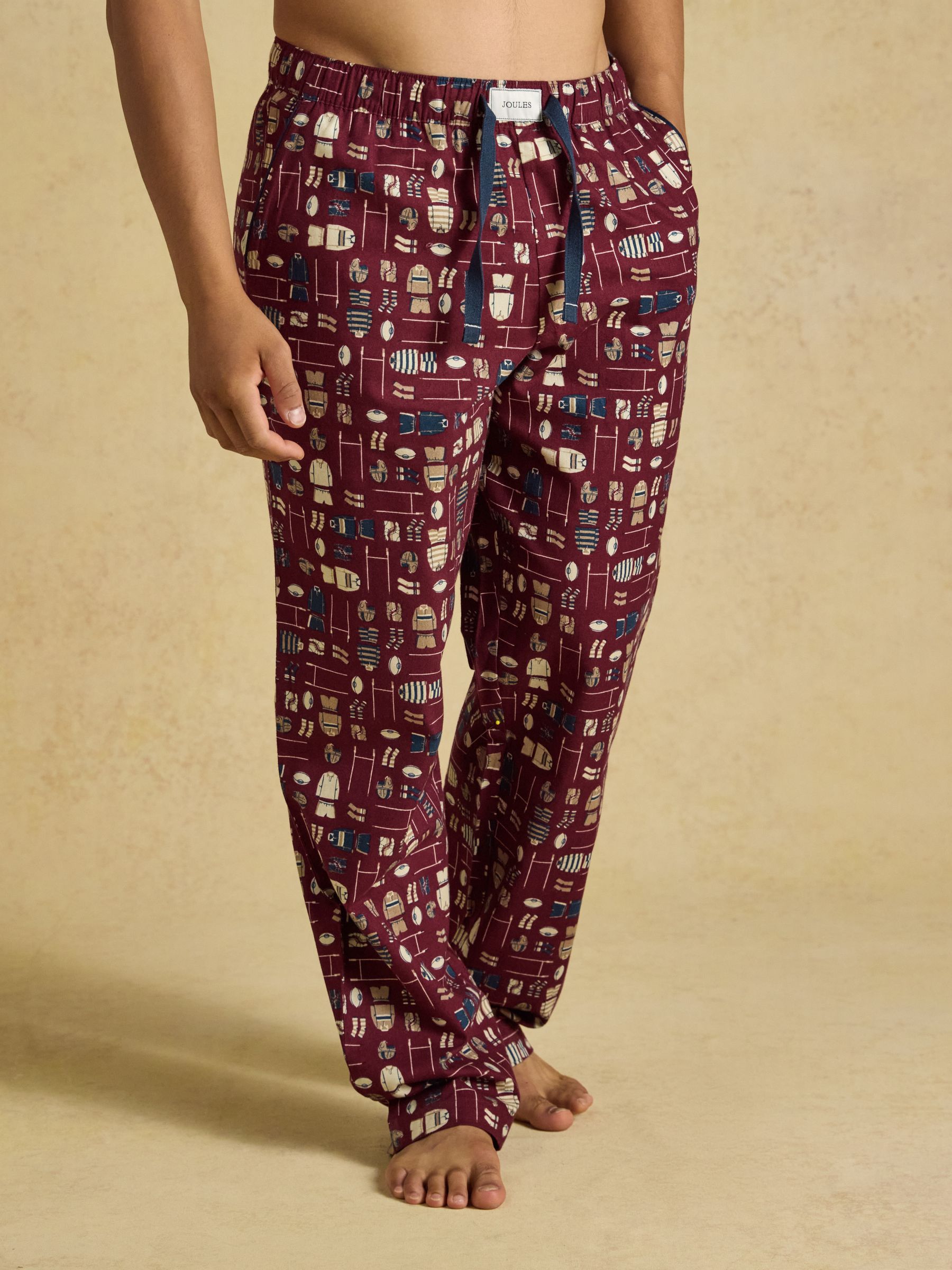 Burgundy Red Relaxed Fit Pyjama Bottoms - Image 1 of 7