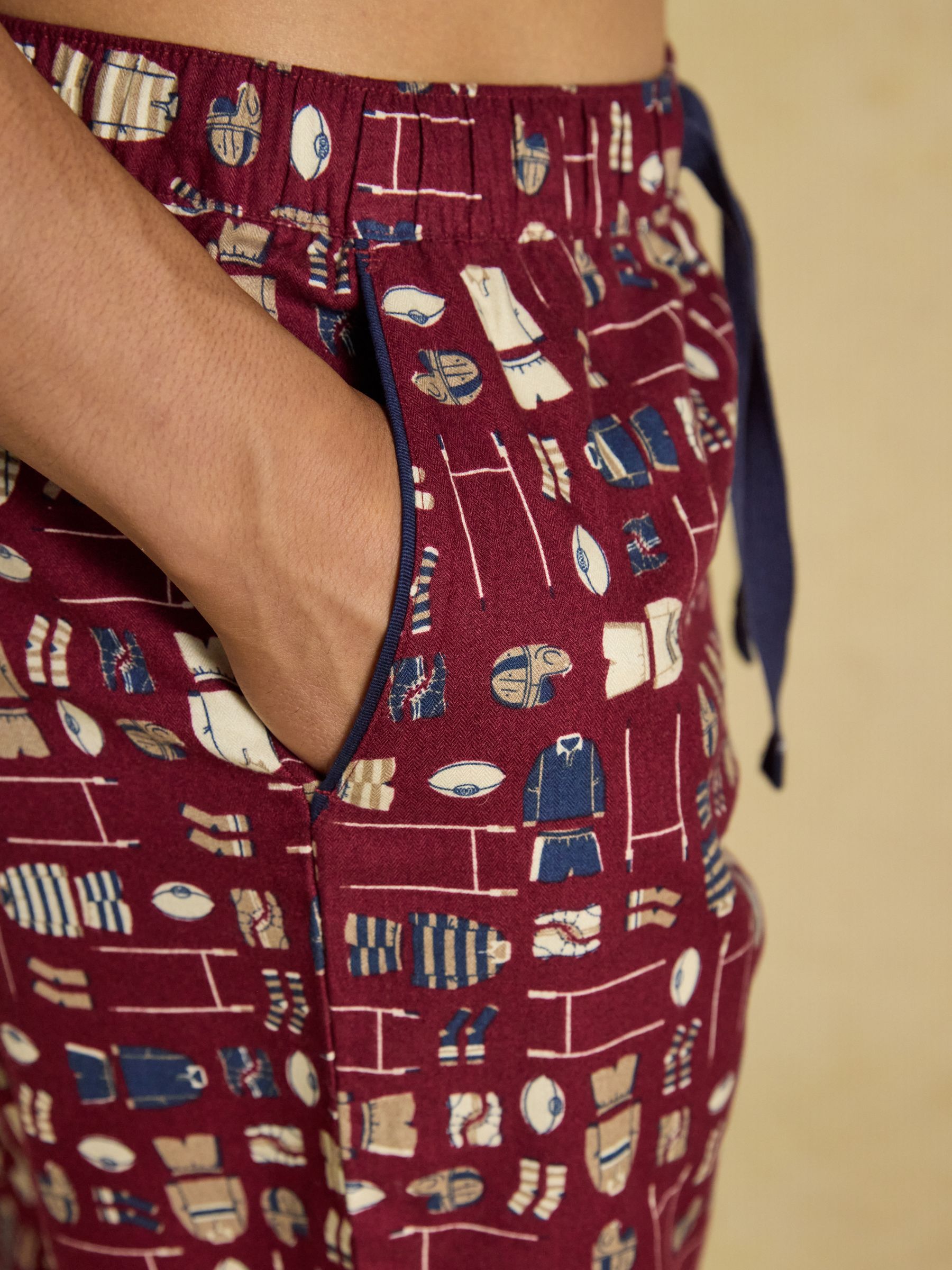 Burgundy Red Relaxed Fit Pyjama Bottoms - Image 4 of 7