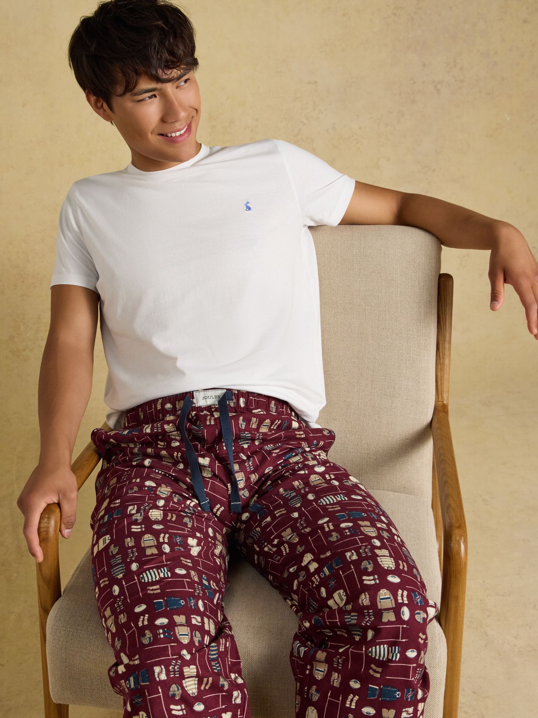 Burgundy Red Relaxed Fit Pyjama Bottoms - Image 5 of 7
