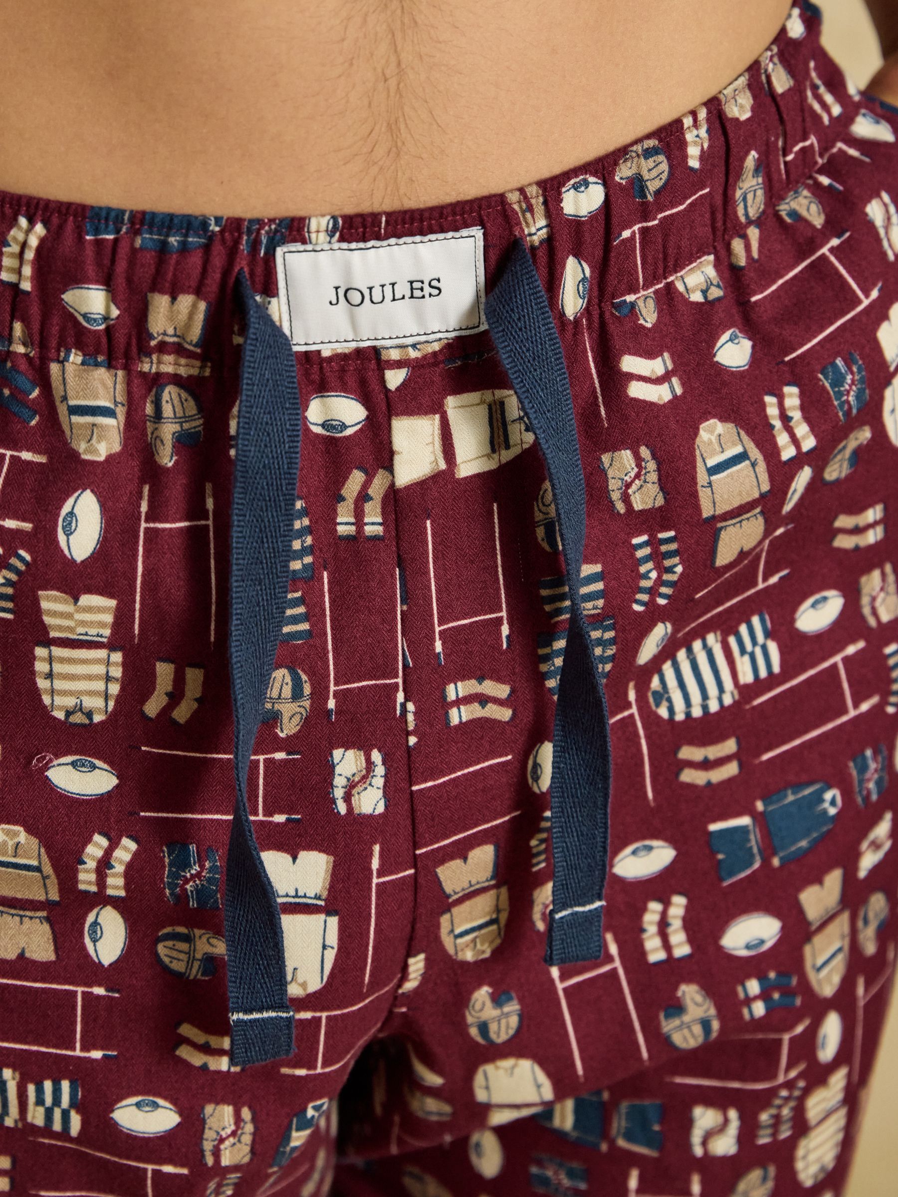 Burgundy Red Relaxed Fit Pyjama Bottoms - Image 6 of 7
