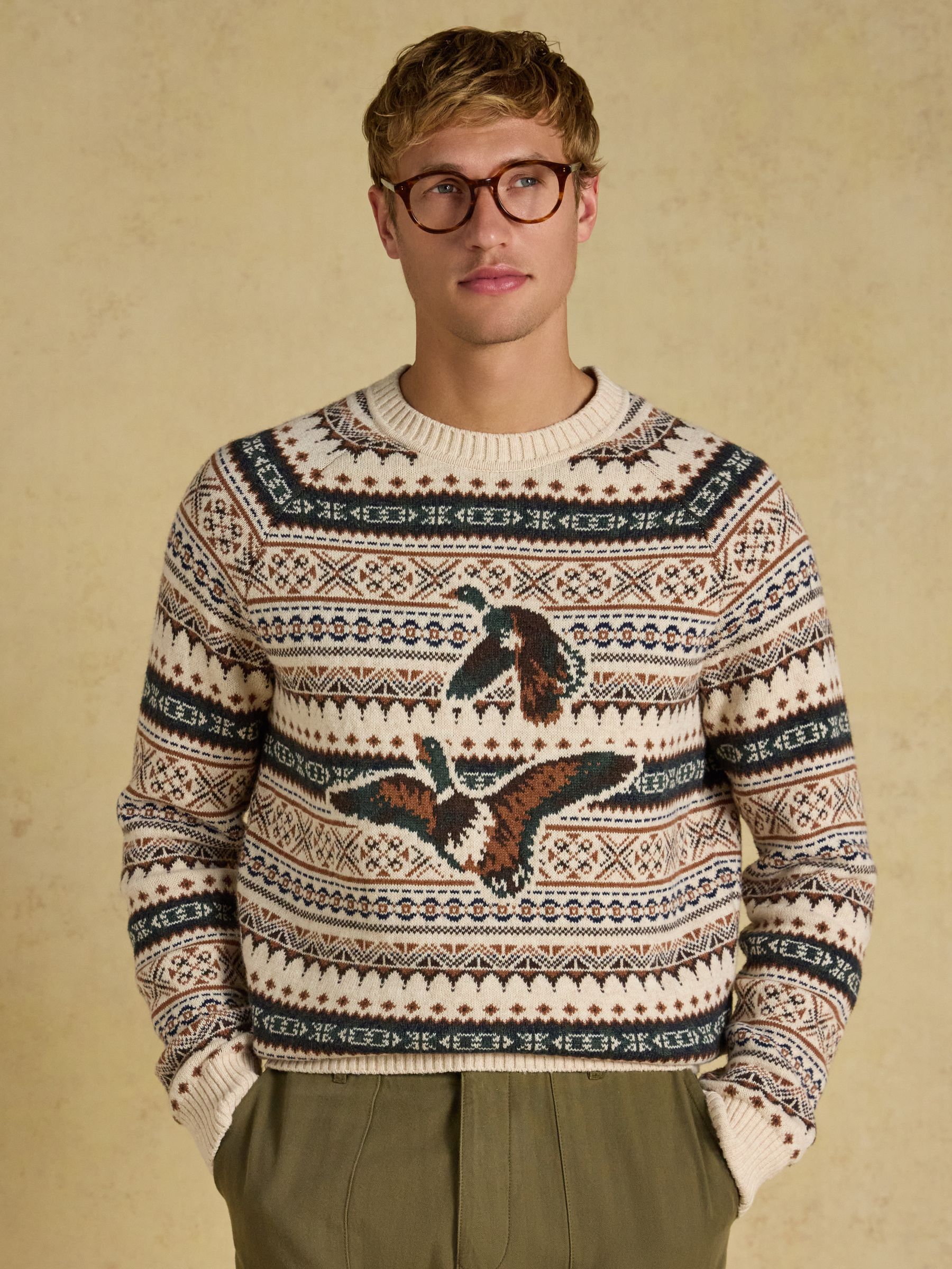 Intarsia Crew Neck Fair Isle Ducks Jumper - Image 2 of 8
