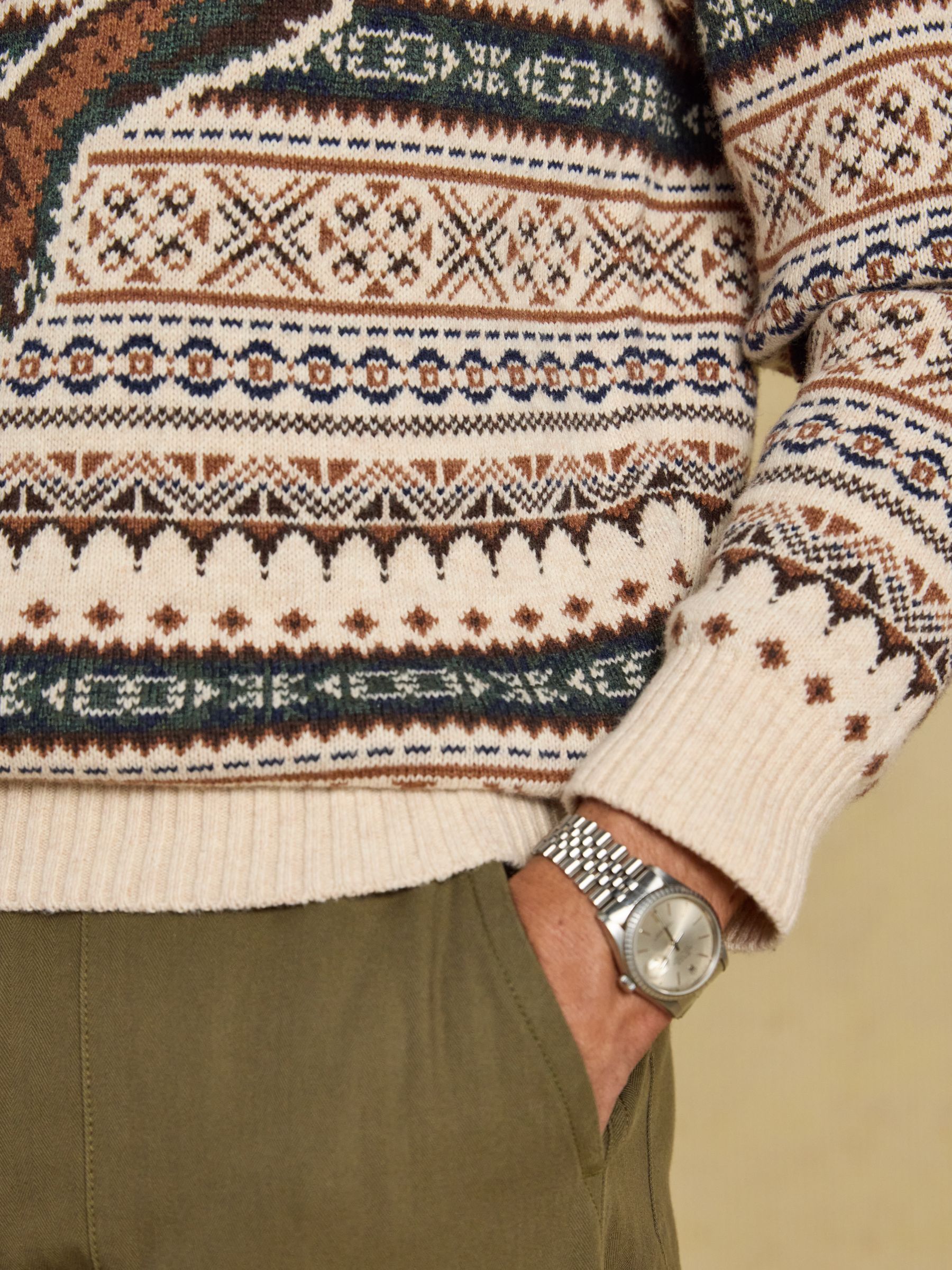 Intarsia Crew Neck Fair Isle Ducks Jumper - Image 5 of 8