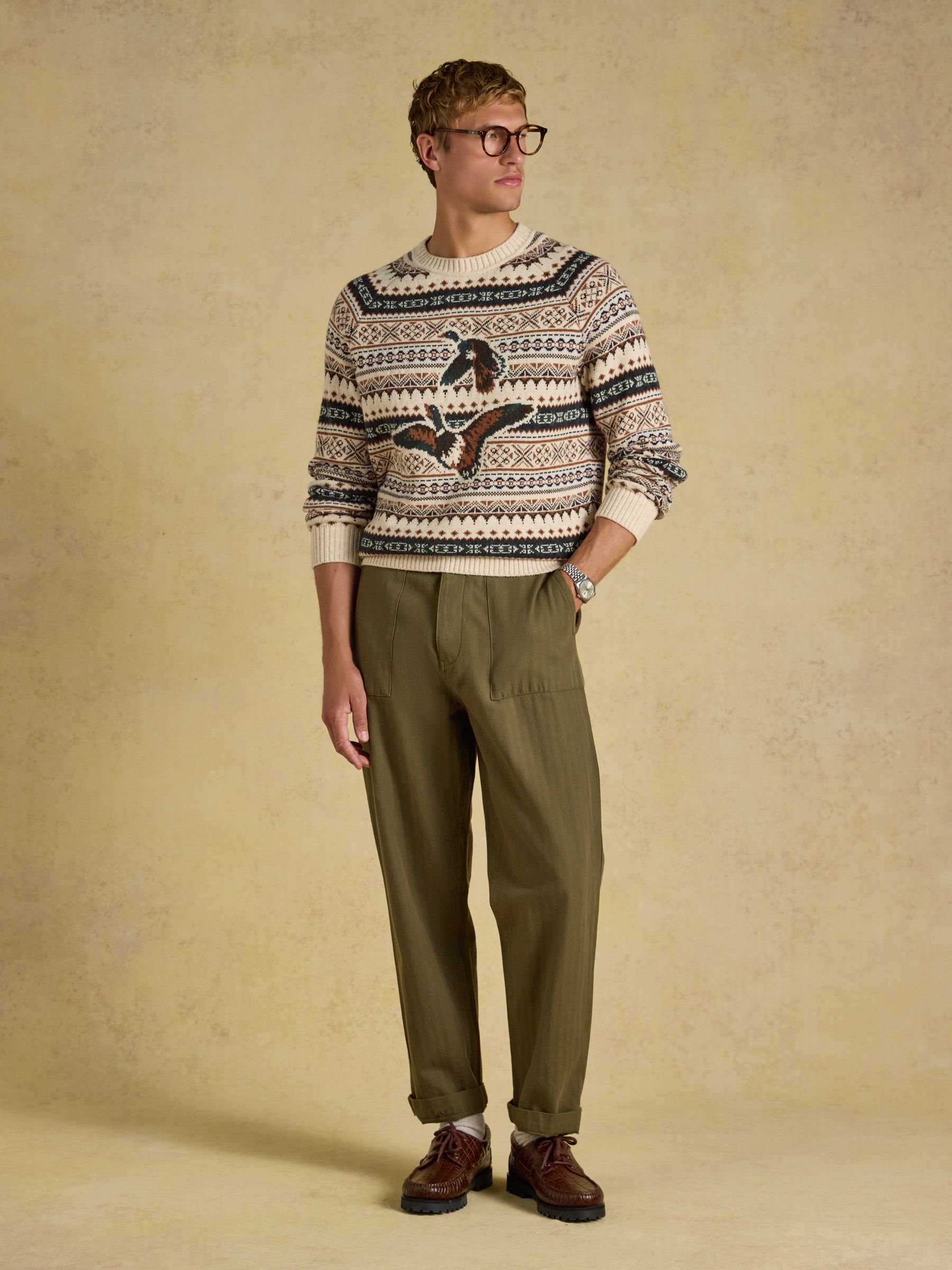 Intarsia Crew Neck Fair Isle Ducks Jumper - Image 7 of 8