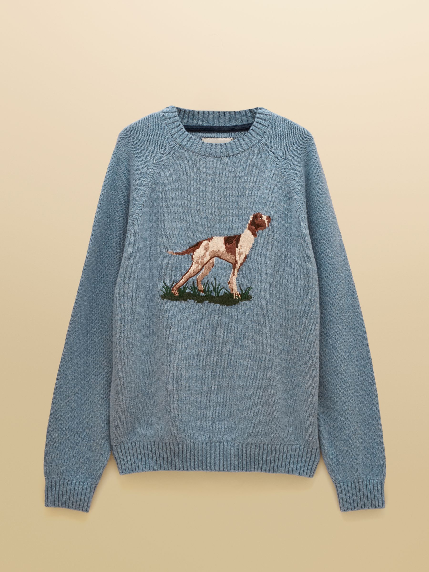 Intarsia Crew Neck Blue Dog Jumper - Image 7 of 7
