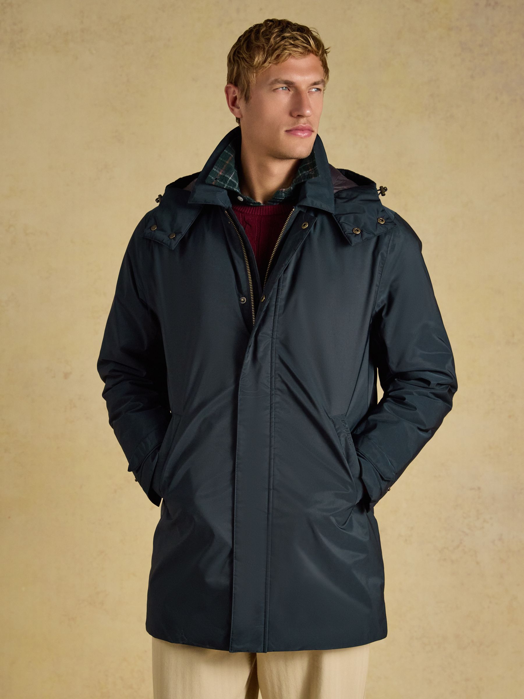 Clarendon Navy Longline Coat - Image 1 of 10