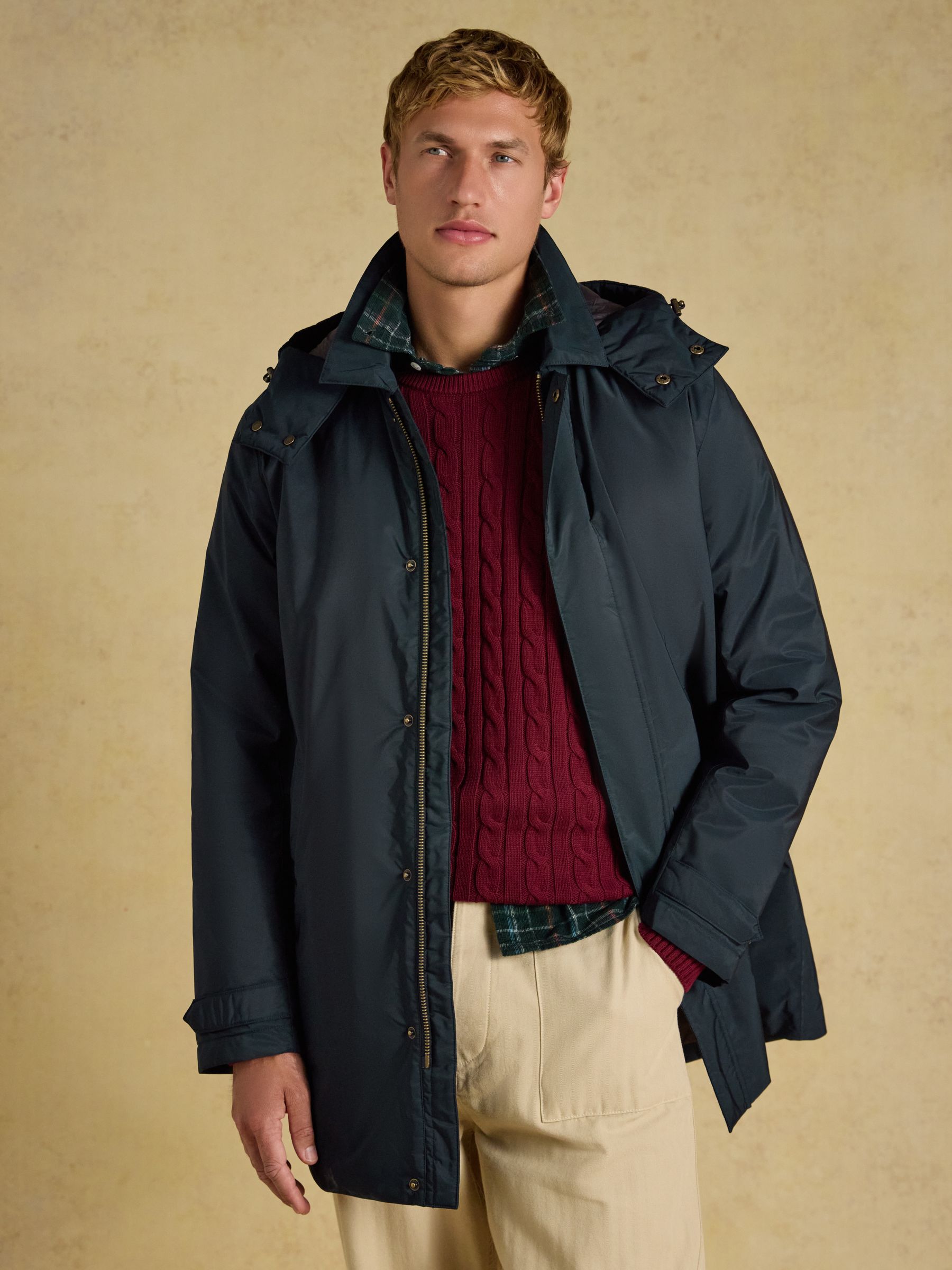 Clarendon Navy Longline Coat - Image 4 of 10