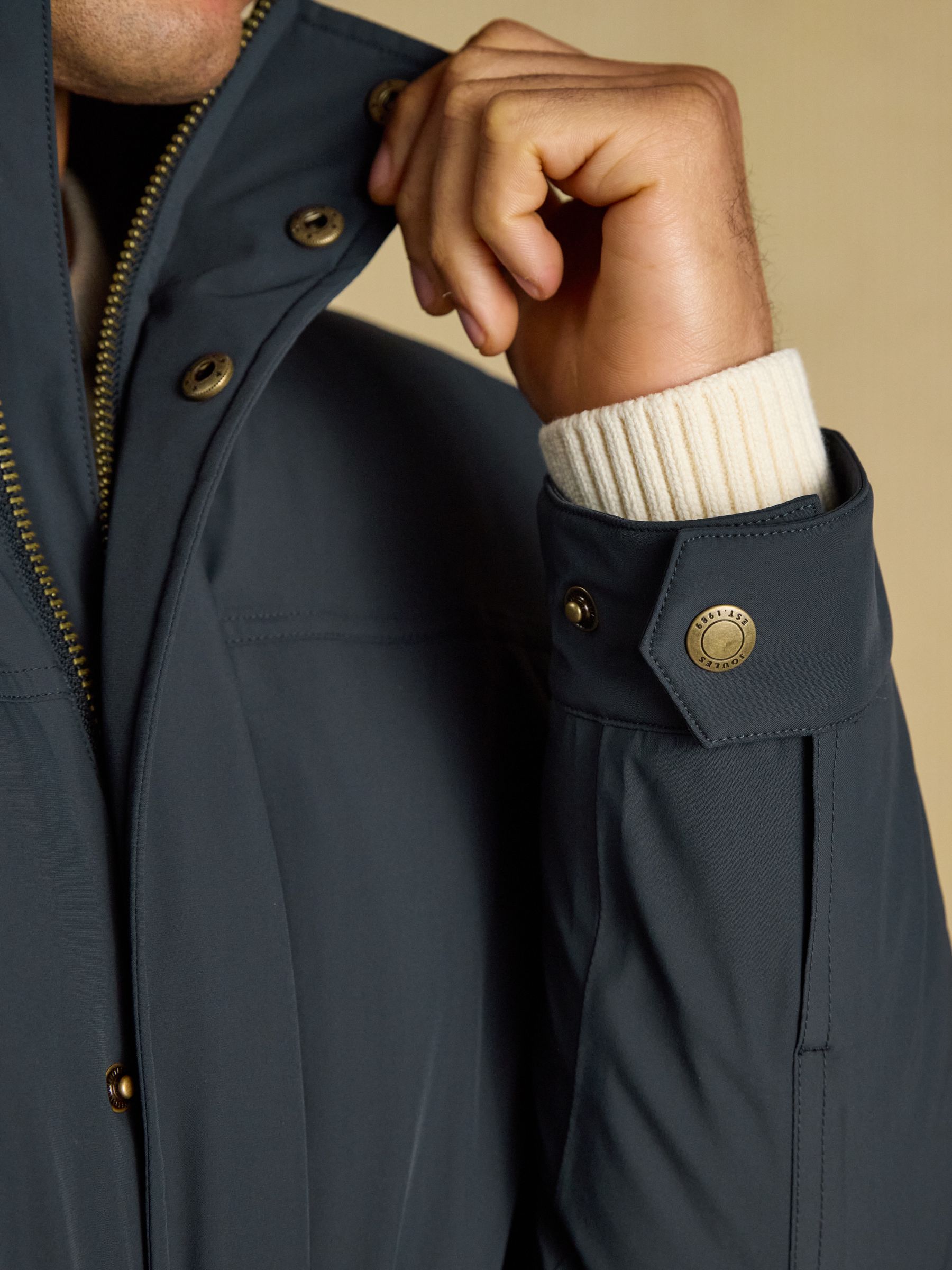Navy Waterproof Padded Field Coat - Image 10 of 15