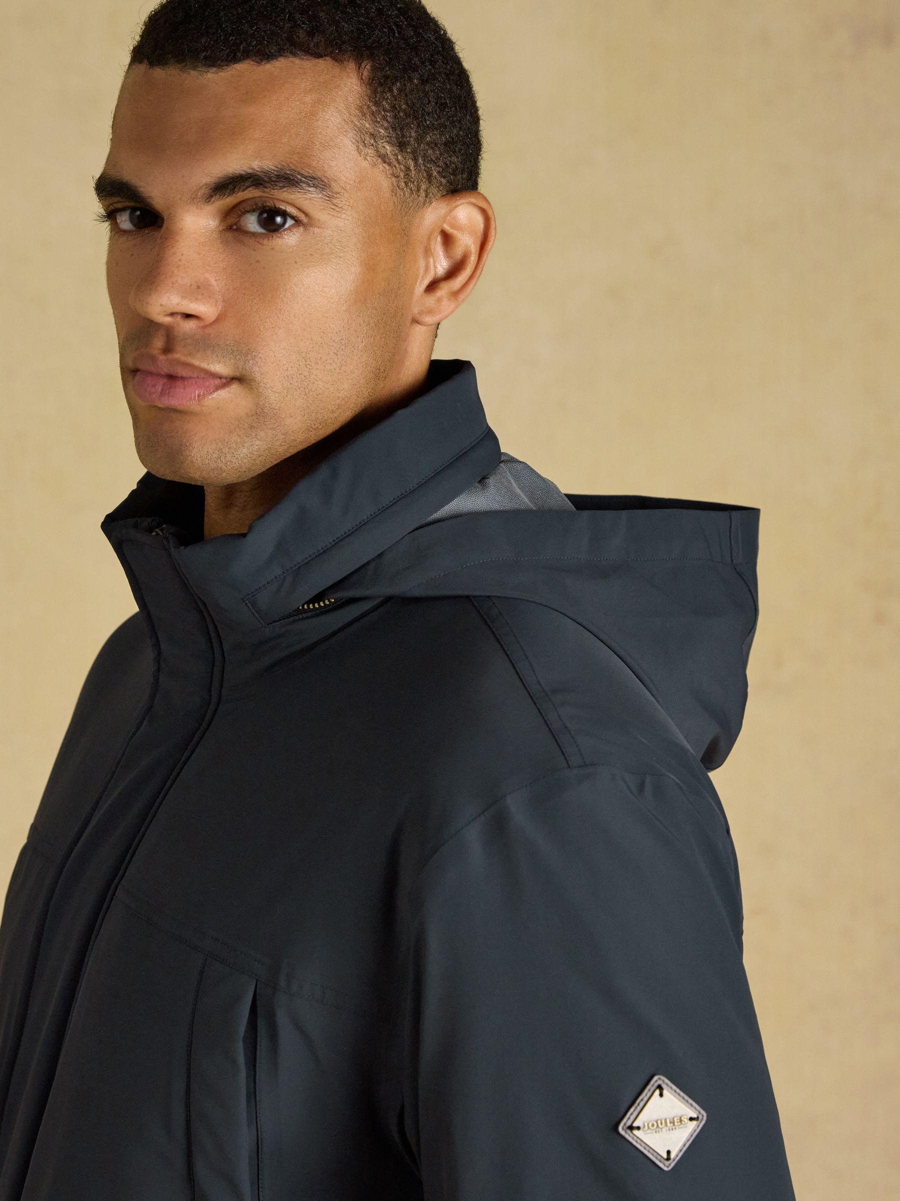 Navy Waterproof Padded Field Coat - Image 3 of 15