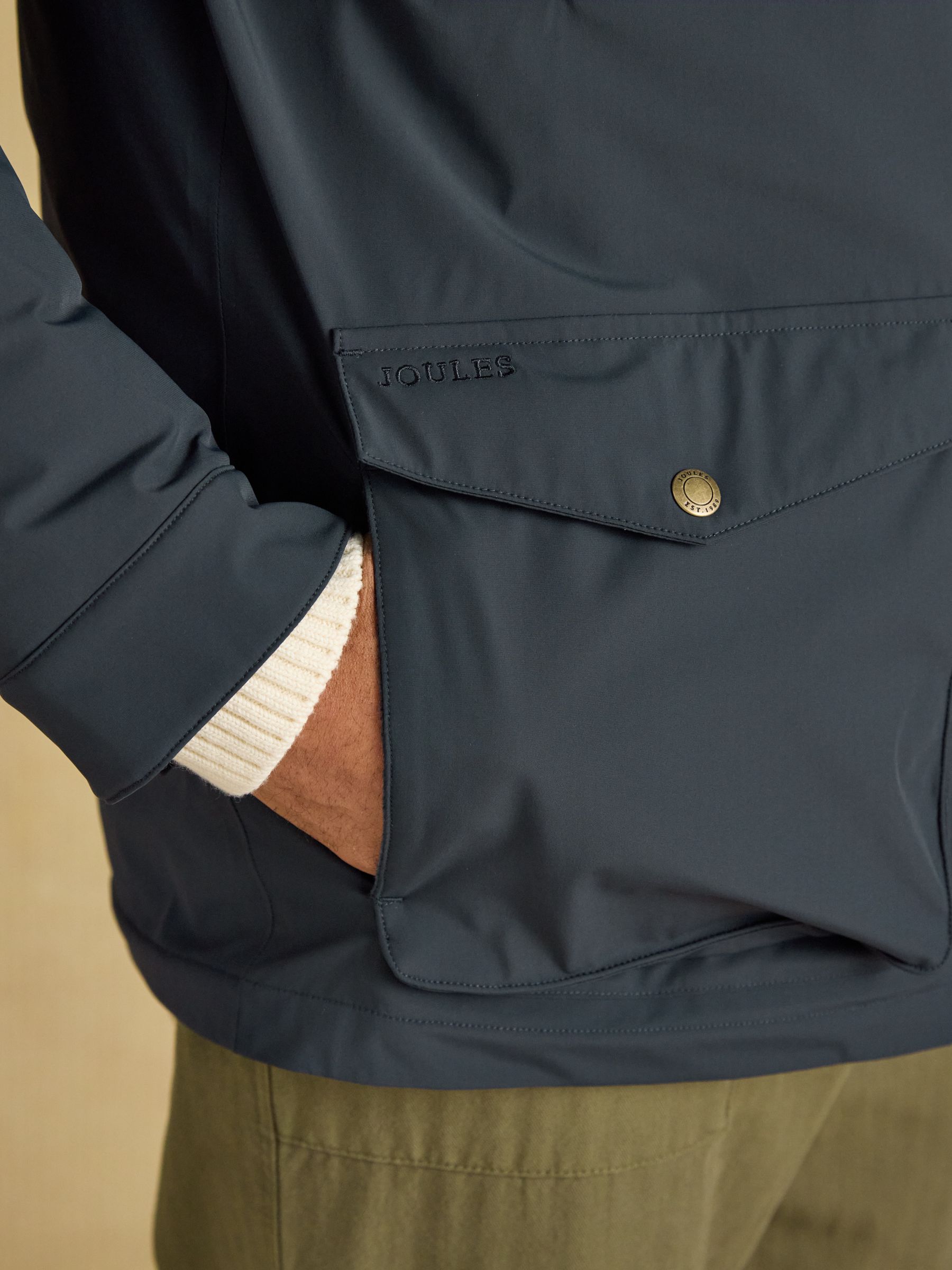 Navy Waterproof Padded Field Coat - Image 7 of 15