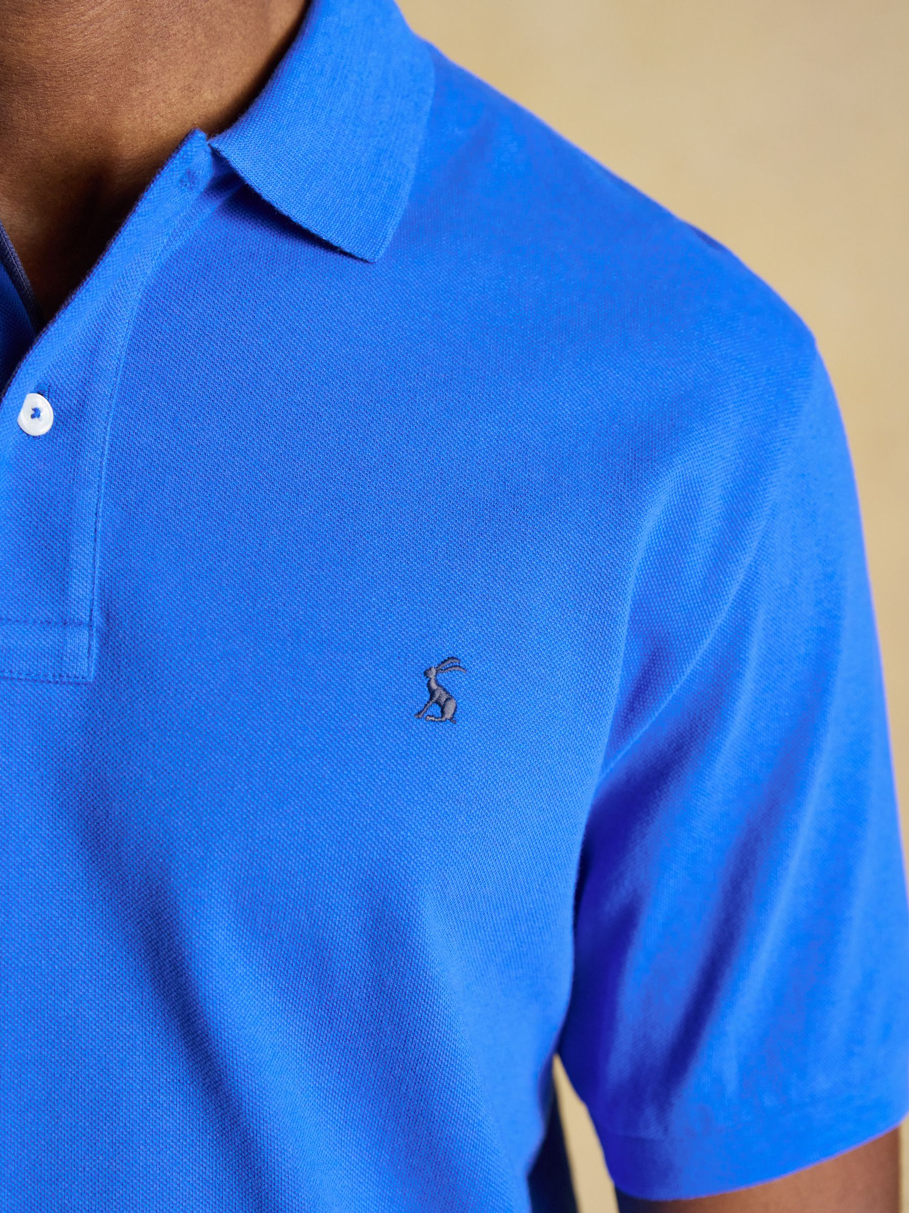 Woody Bright Blue Cotton Pique Polo Shirt - Image 4 of 9