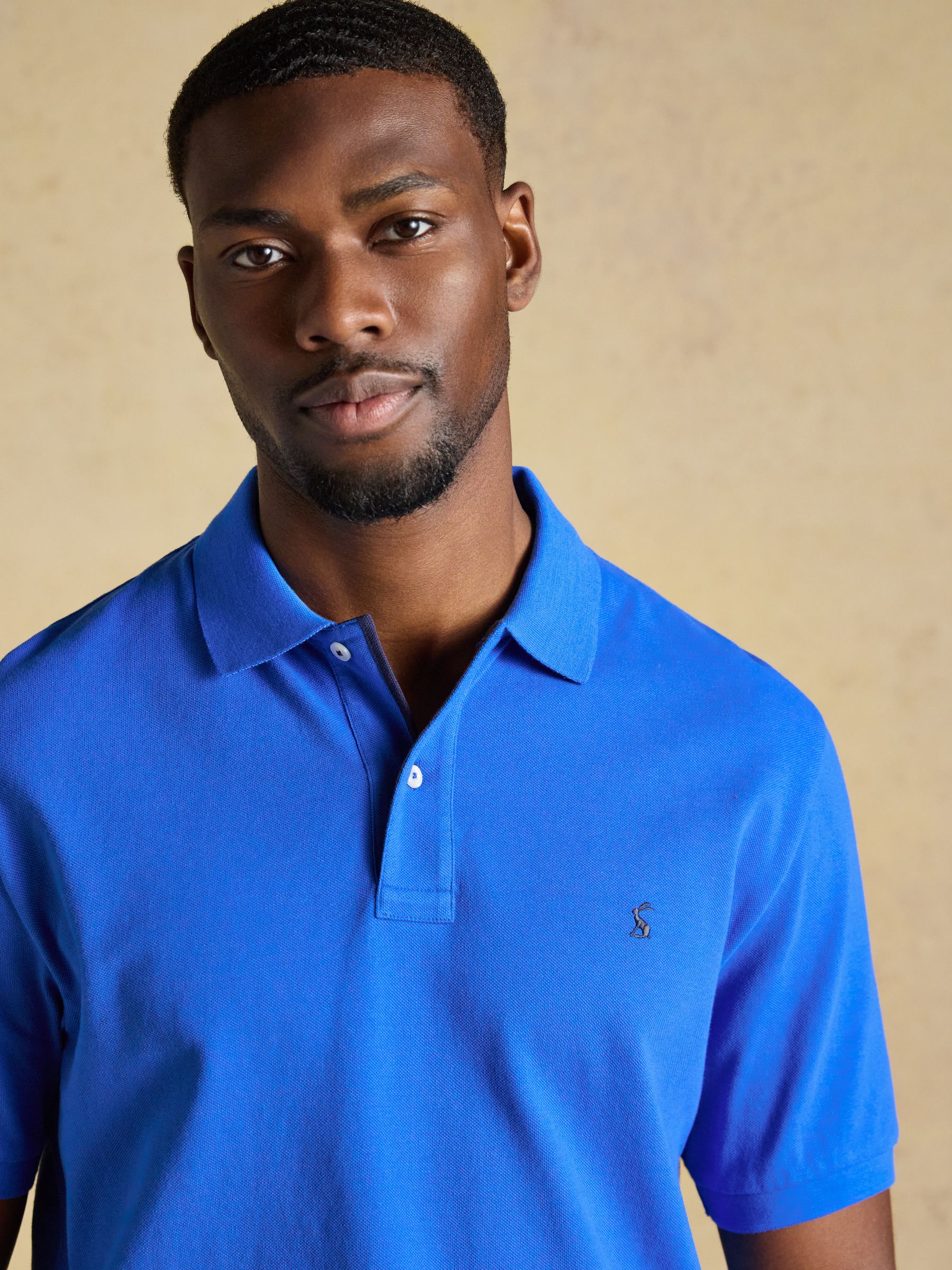 Woody Bright Blue Cotton Pique Polo Shirt - Image 7 of 9