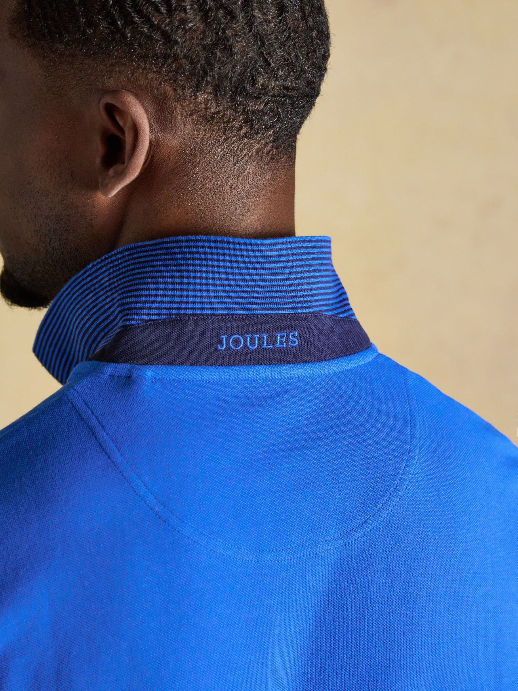 Woody Bright Blue Cotton Pique Polo Shirt - Image 9 of 9