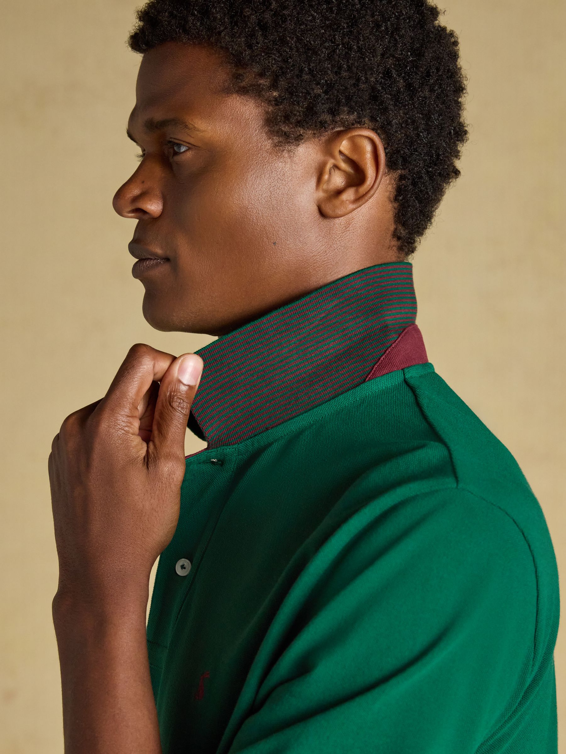Woody Dark Green Short Sleeve Cotton Pique Polo Shirt - Image 3 of 9