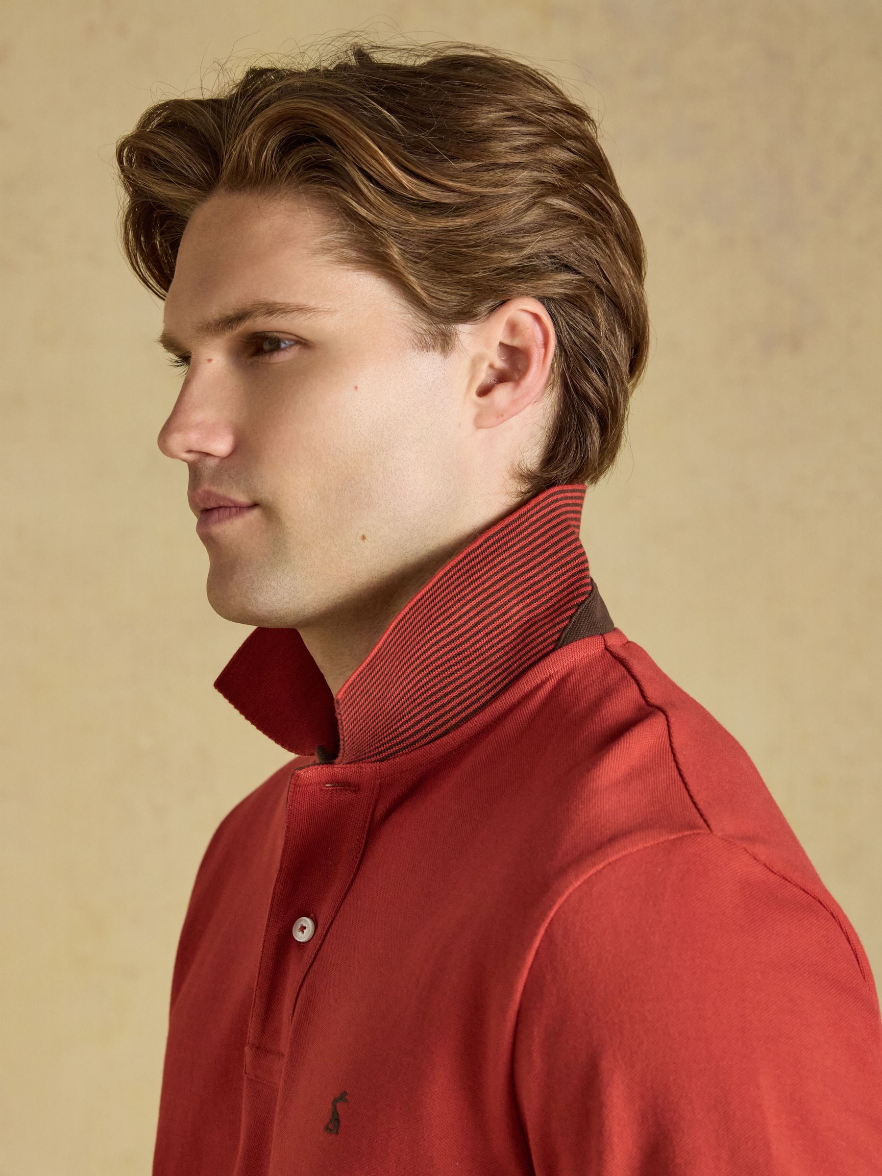 Woody Burnt Orange Cotton Pique Polo Shirt - Image 4 of 9
