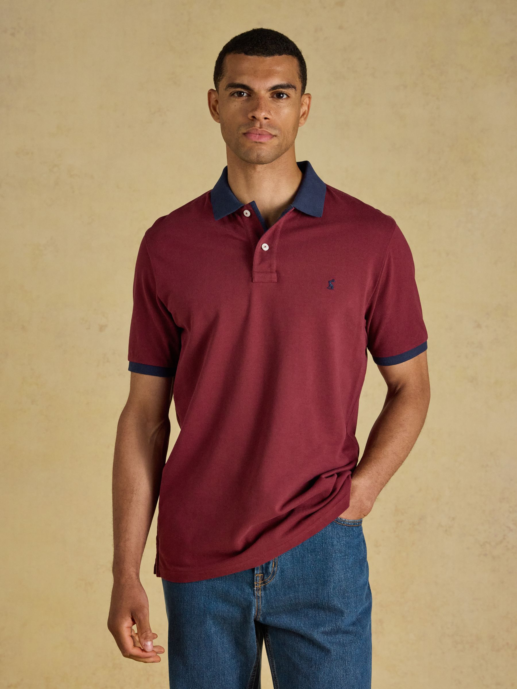 Woody Red Cotton Pique Polo Shirt - Image 1 of 10 Woody Red Cotton Pique Polo Shirt - Image 1 of 10