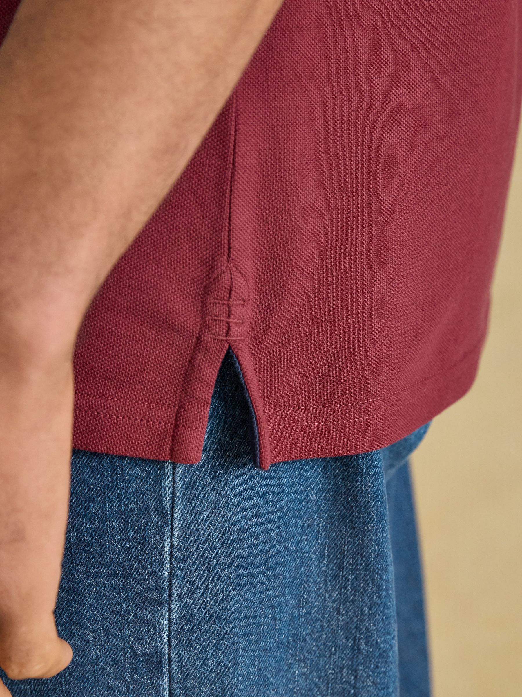 Woody Red Cotton Pique Polo Shirt - Image 9 of 10