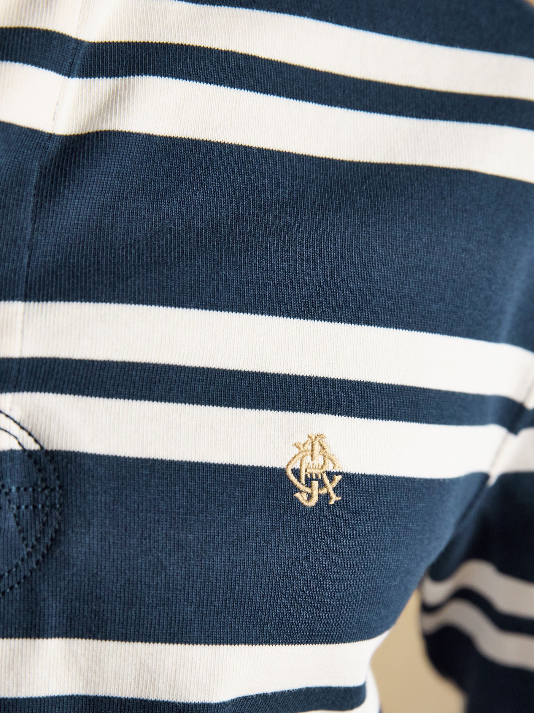 Rugby Club Navy/White Long Sleeve Stripe Shirt - Image 6 of 9