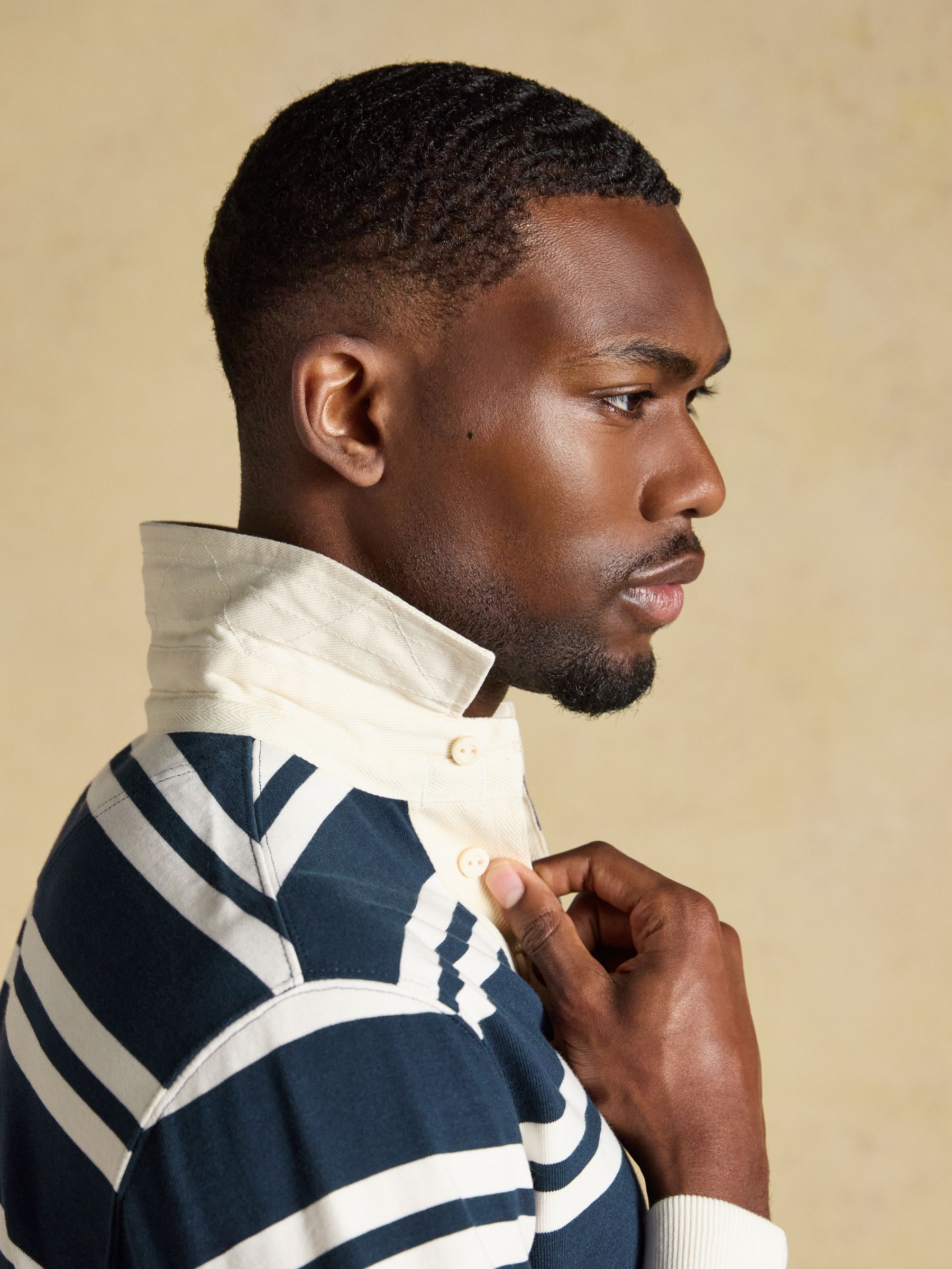 Rugby Club Navy/White Long Sleeve Stripe Shirt - Image 7 of 9