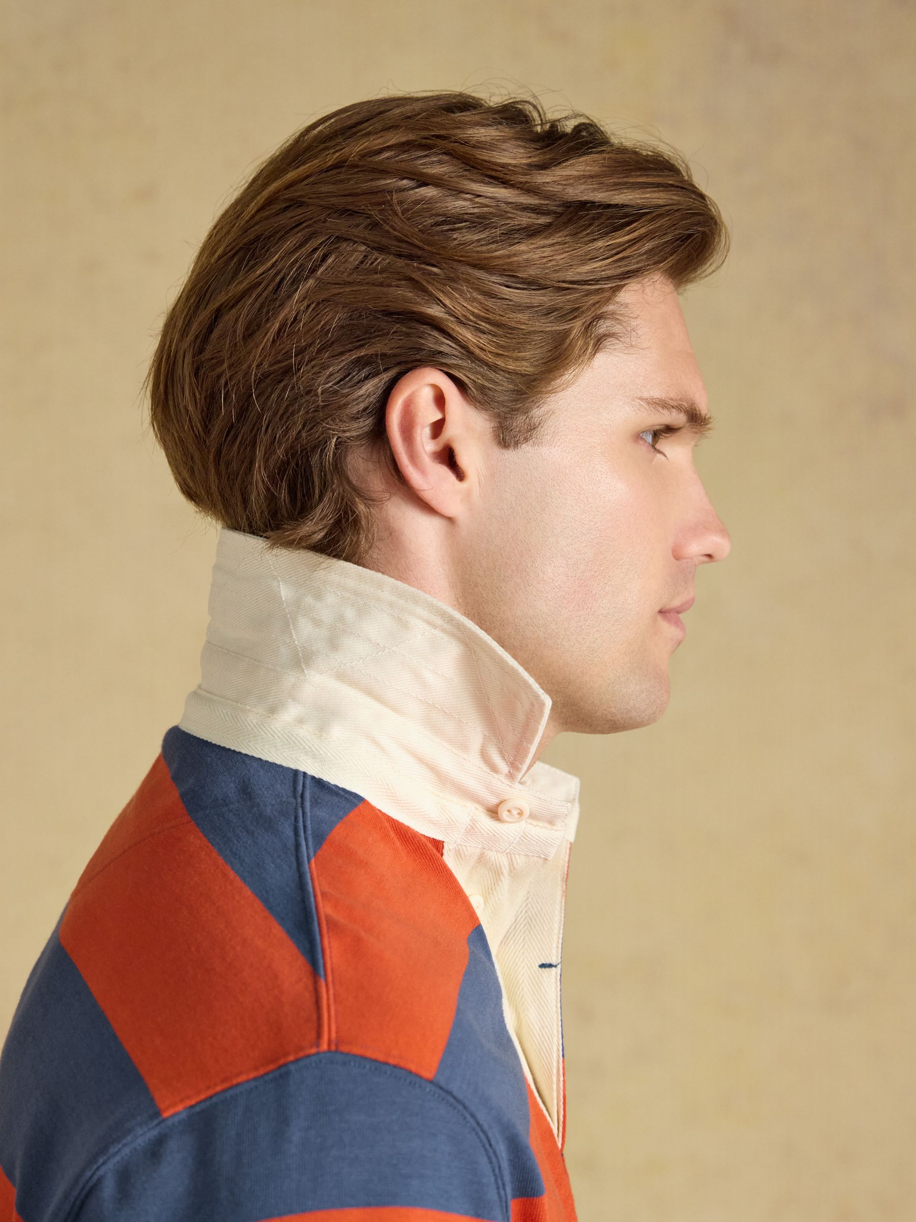 Rugby Club Blue/Orange Long Sleeve Striped Rugby Shirt - Image 6 of 8