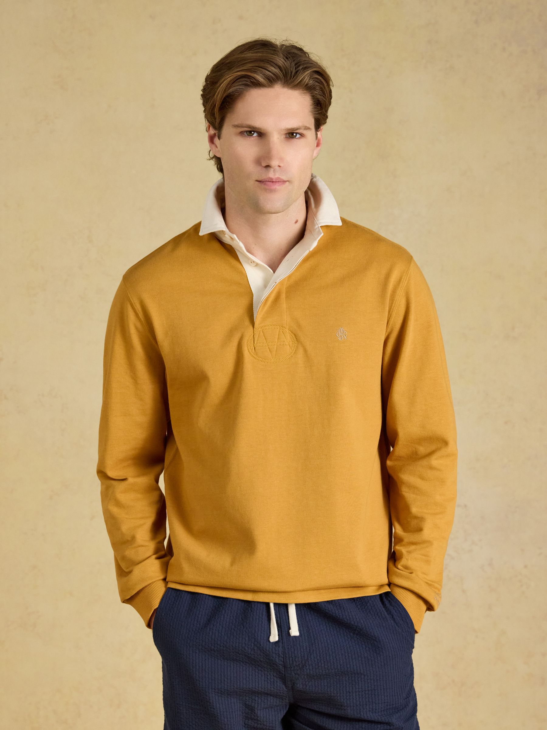 Yellow Rugby Club Long Sleeve Plain Shirt - Image 1 of 8 Yellow Rugby Club Long Sleeve Plain Shirt - Image 1 of 8