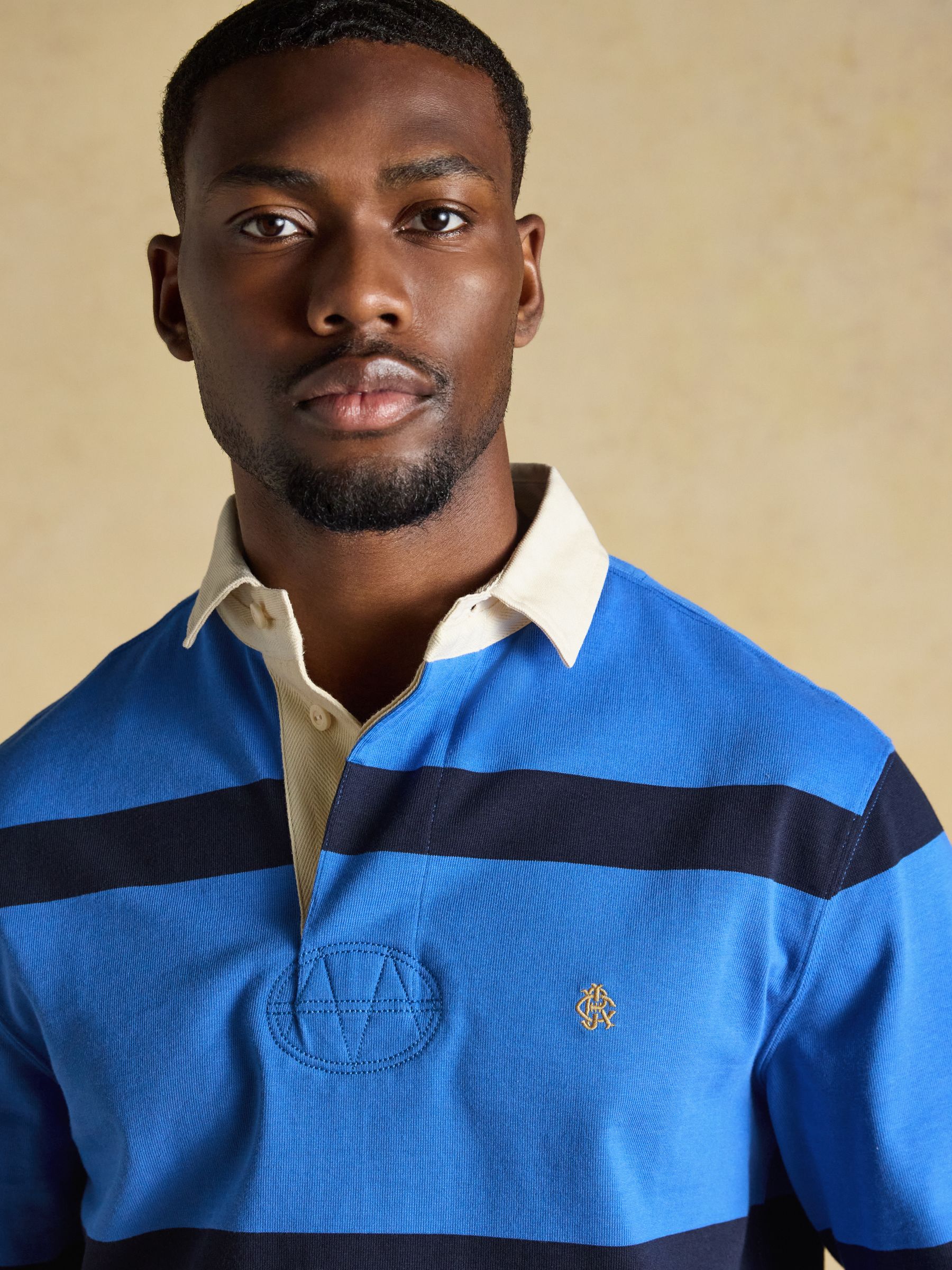 Rugby Club Blue/Navy Long Sleeve Stripe Shirt - Image 4 of 8