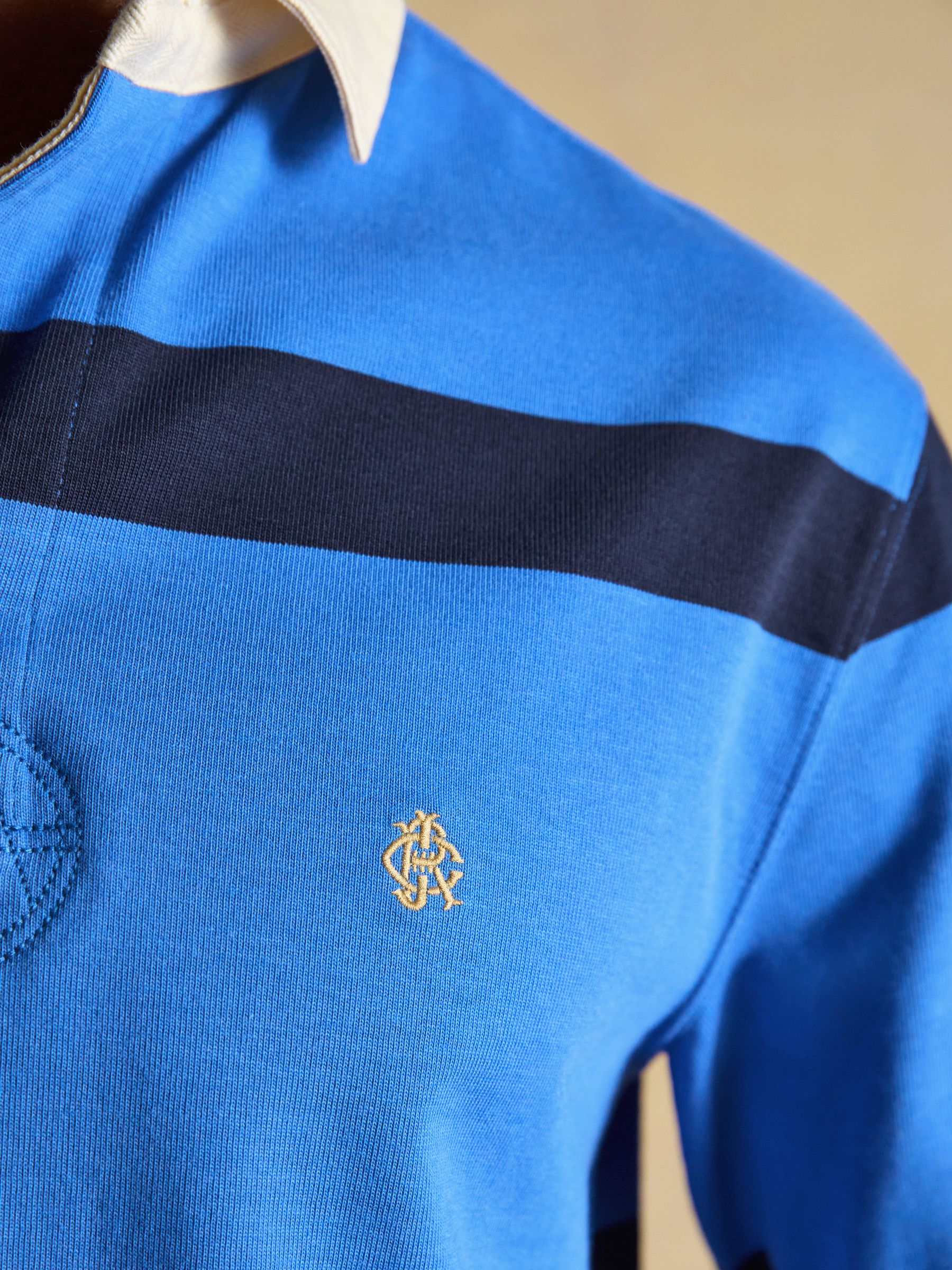 Rugby Club Blue/Navy Long Sleeve Stripe Shirt - Image 6 of 8