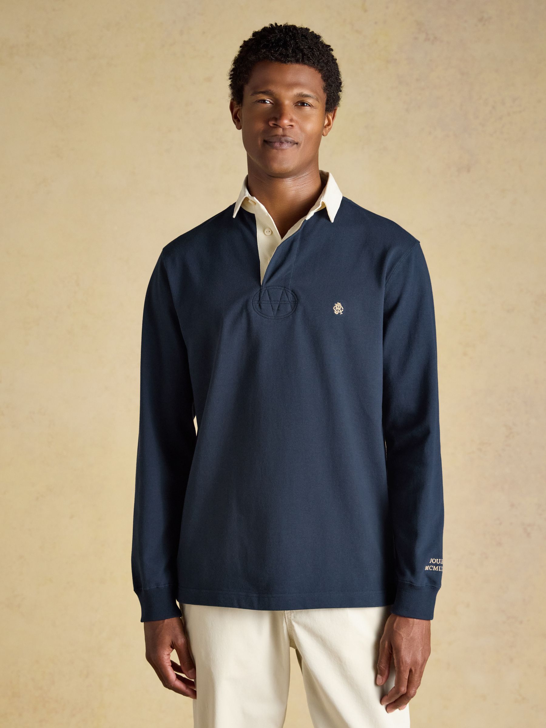 Navy Rugby Club Long Sleeve Plain Shirt - Image 1 of 9