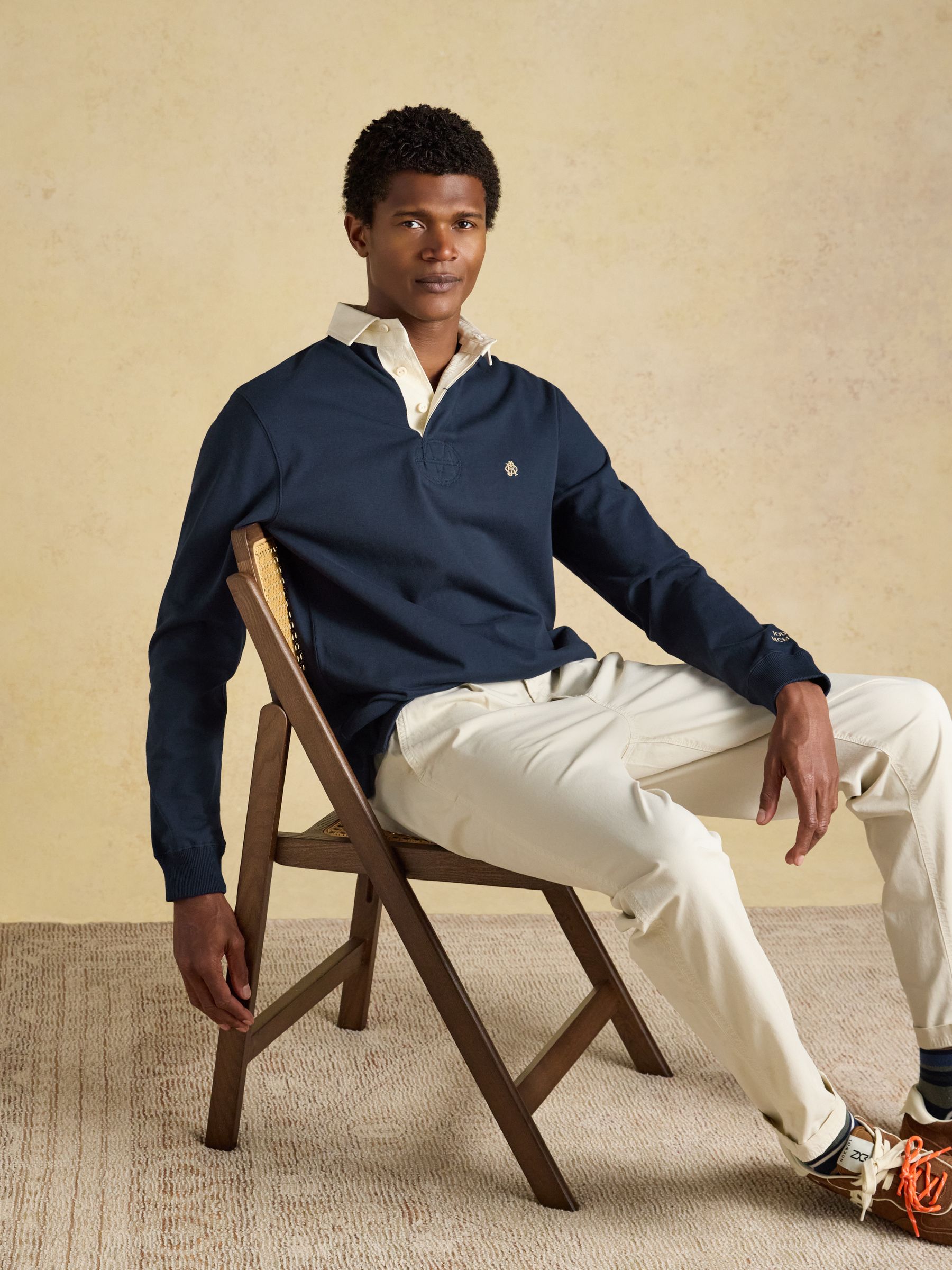 Navy Rugby Club Long Sleeve Plain Shirt - Image 3 of 9