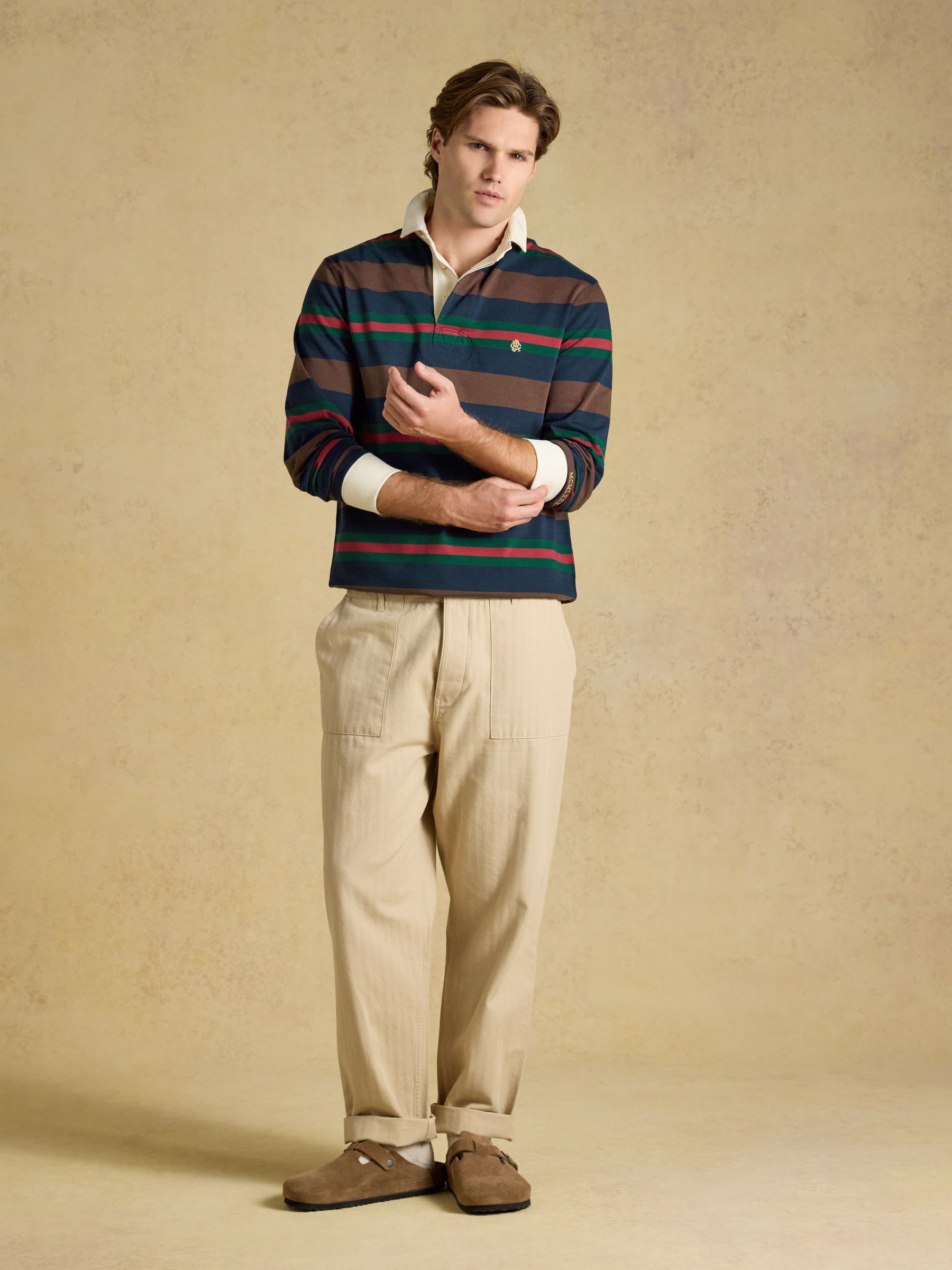 Rugby Club Multi Long Sleeve Striped Rugby Shirt - Image 3 of 8