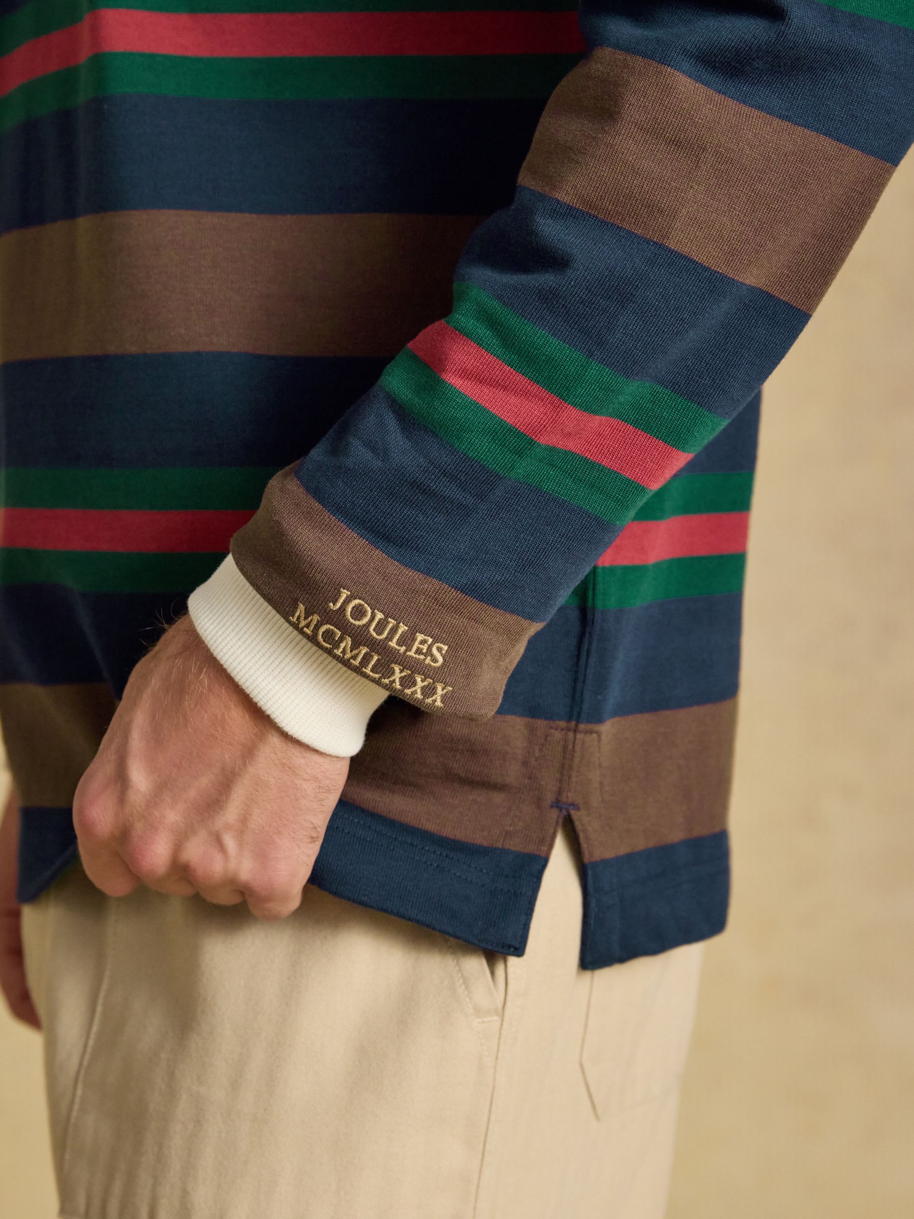 Rugby Club Multi Long Sleeve Striped Rugby Shirt - Image 5 of 8