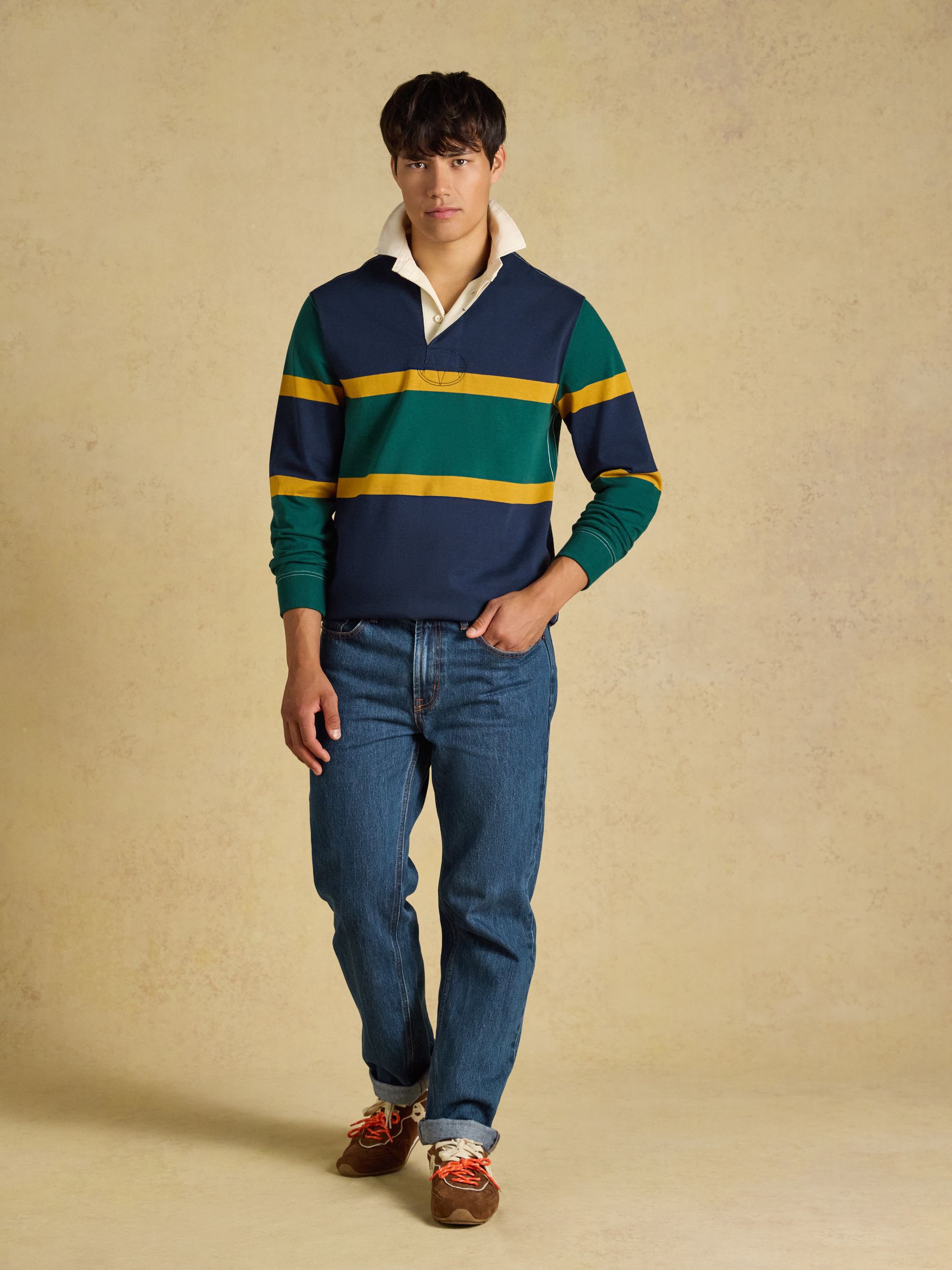 Green/Navy Embellished Rugby Shirt - Image 5 of 9