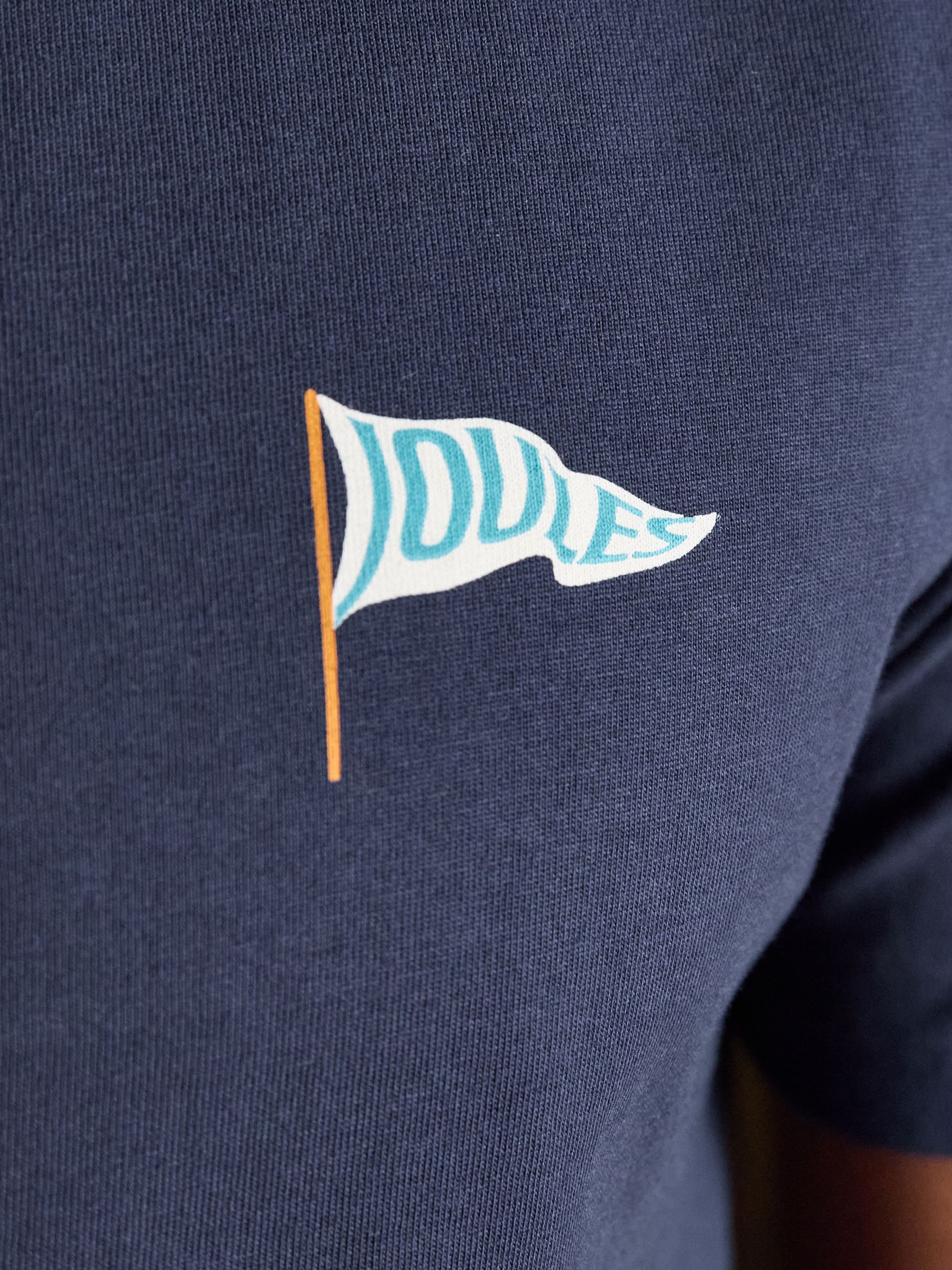 Navy Boat Print Classic Fit Cotton T-Shirt - Image 6 of 7