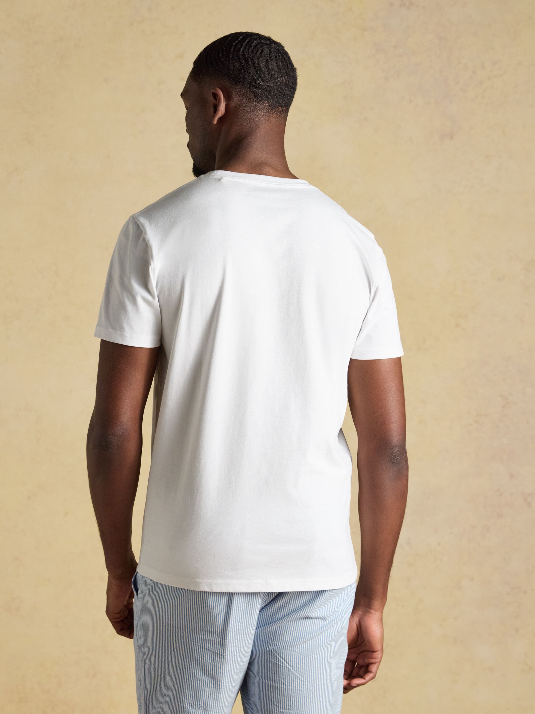 White Sport Print Classic Fit Cotton T-Shirt - Image 2 of 5