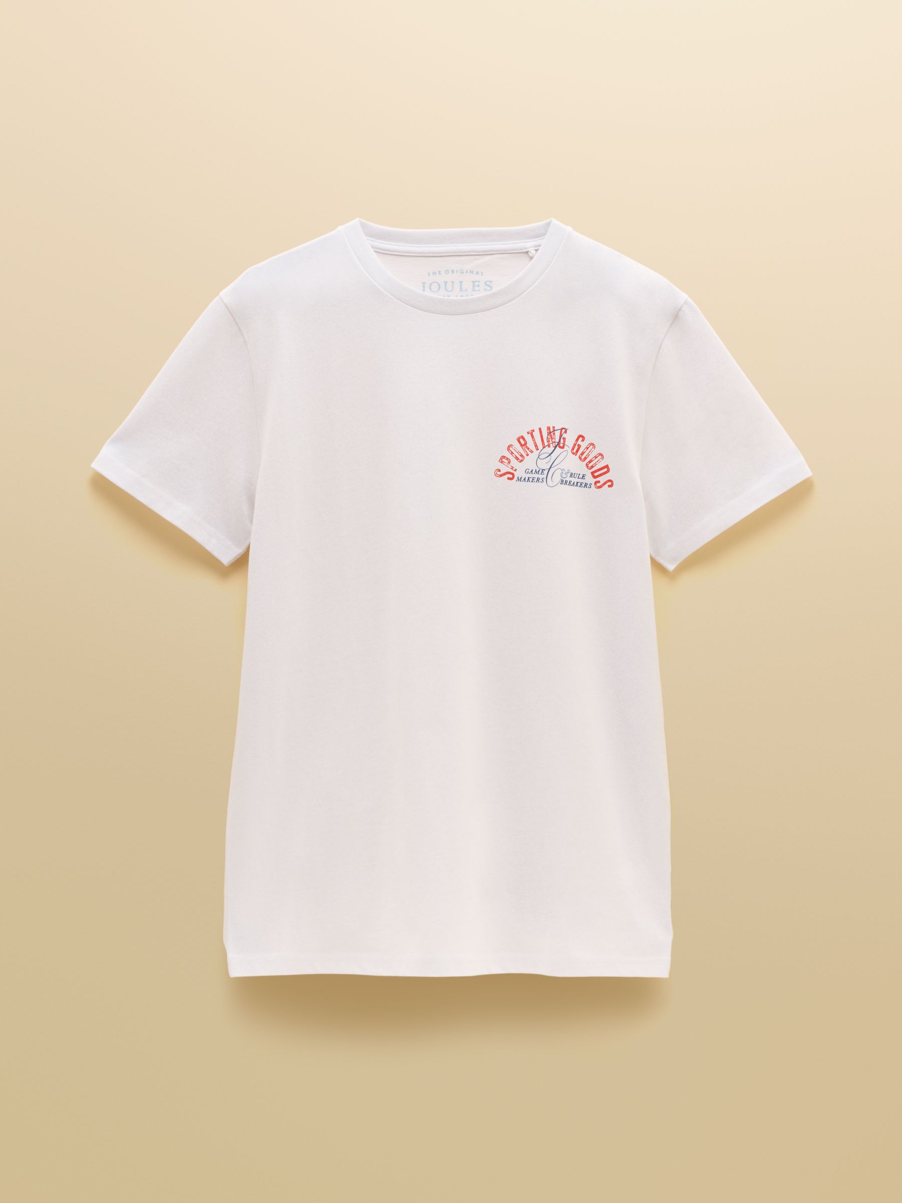 White Sport Print Classic Fit Cotton T-Shirt - Image 4 of 5