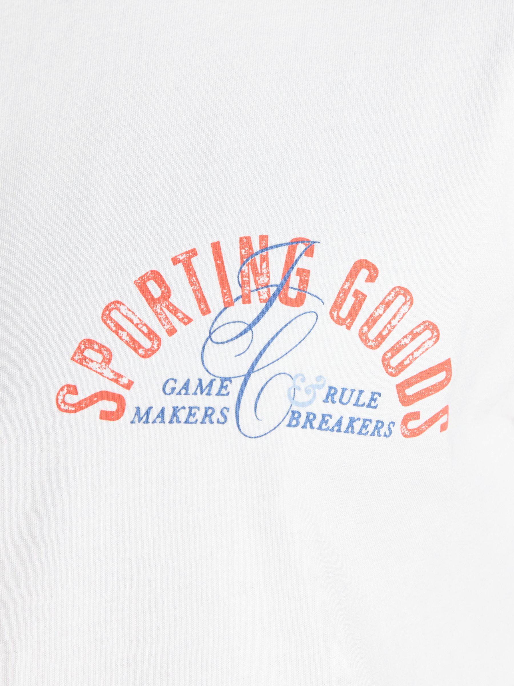 White Sport Print Classic Fit Cotton T-Shirt - Image 5 of 5