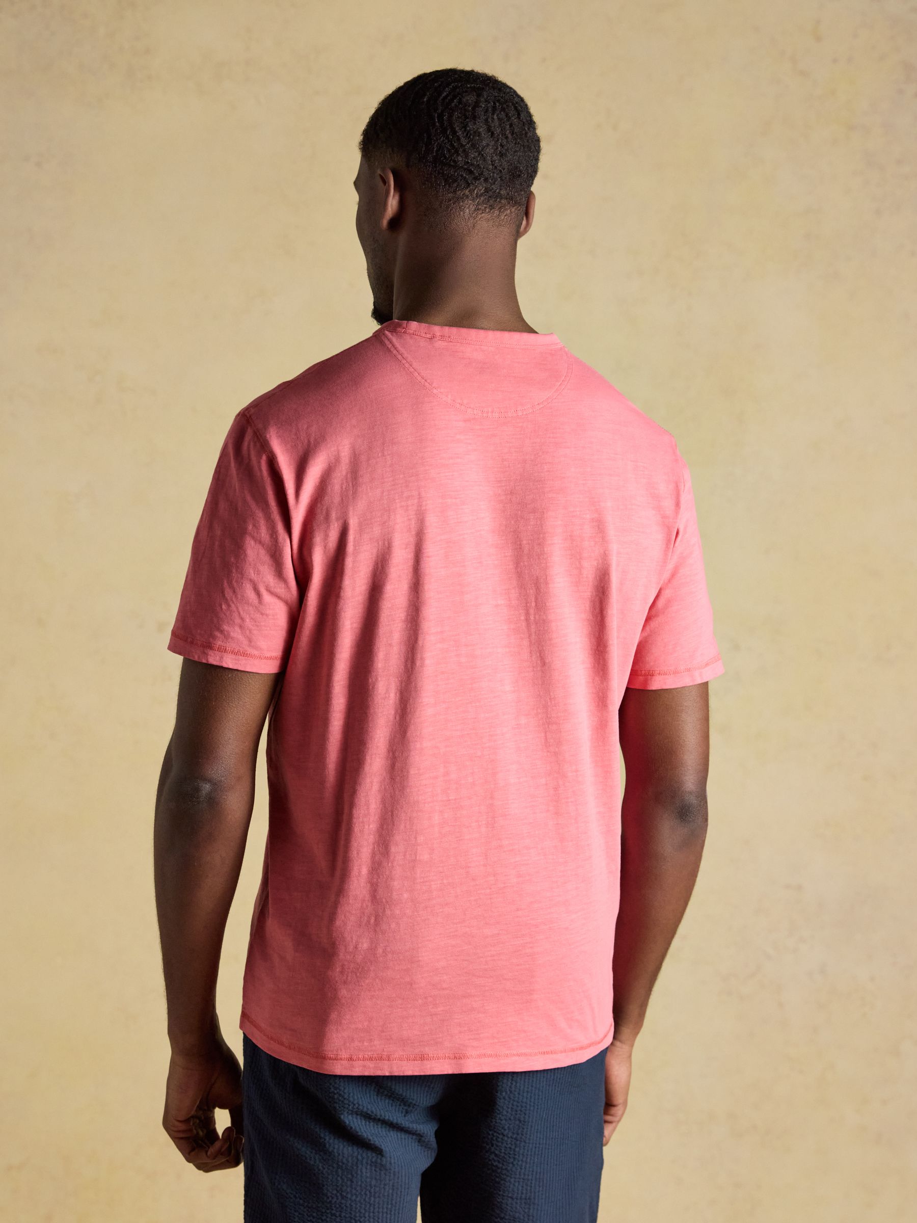 Rugby Club Rose Pink Classic Fit Garment Dyed Cotton T-Shirt - Image 3 of 6