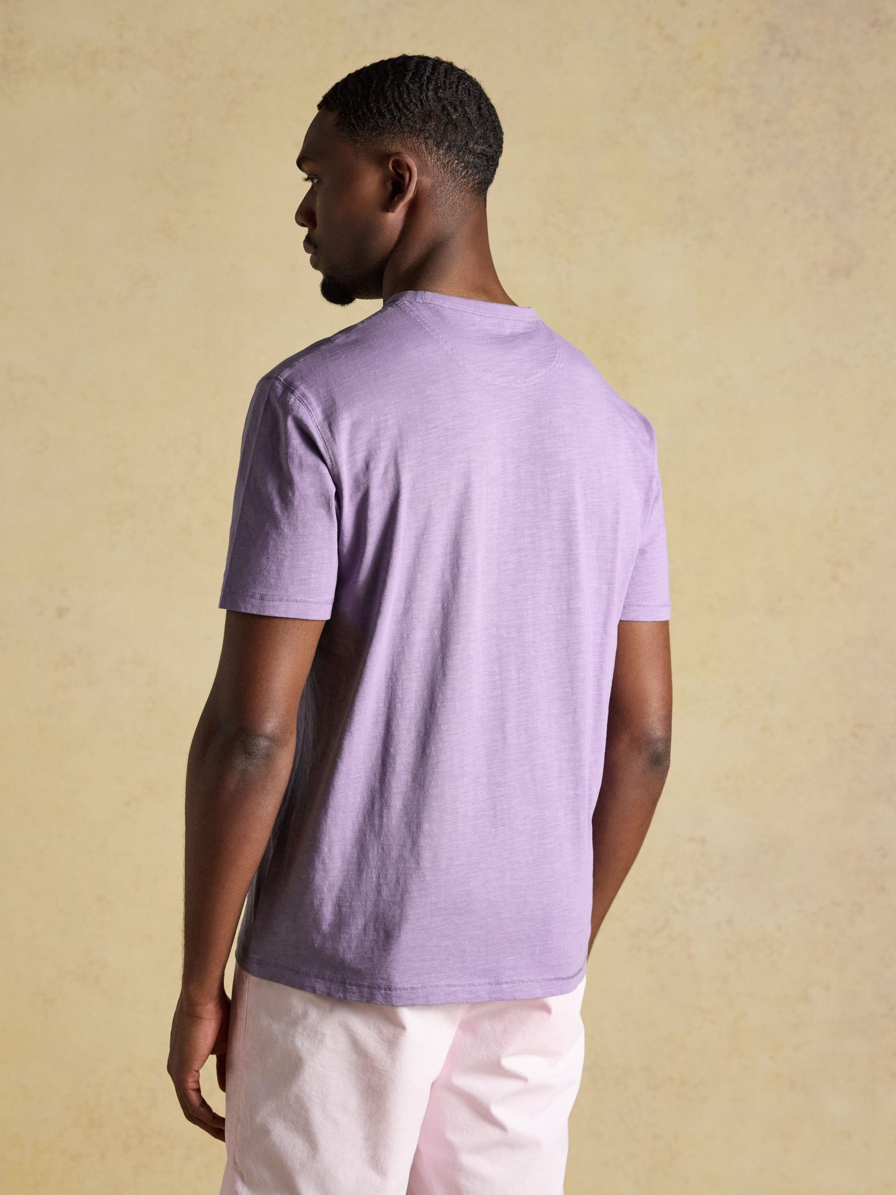 Rugby Club Purple Classic Fit Garment Dyed Cotton T-Shirt - Image 2 of 5